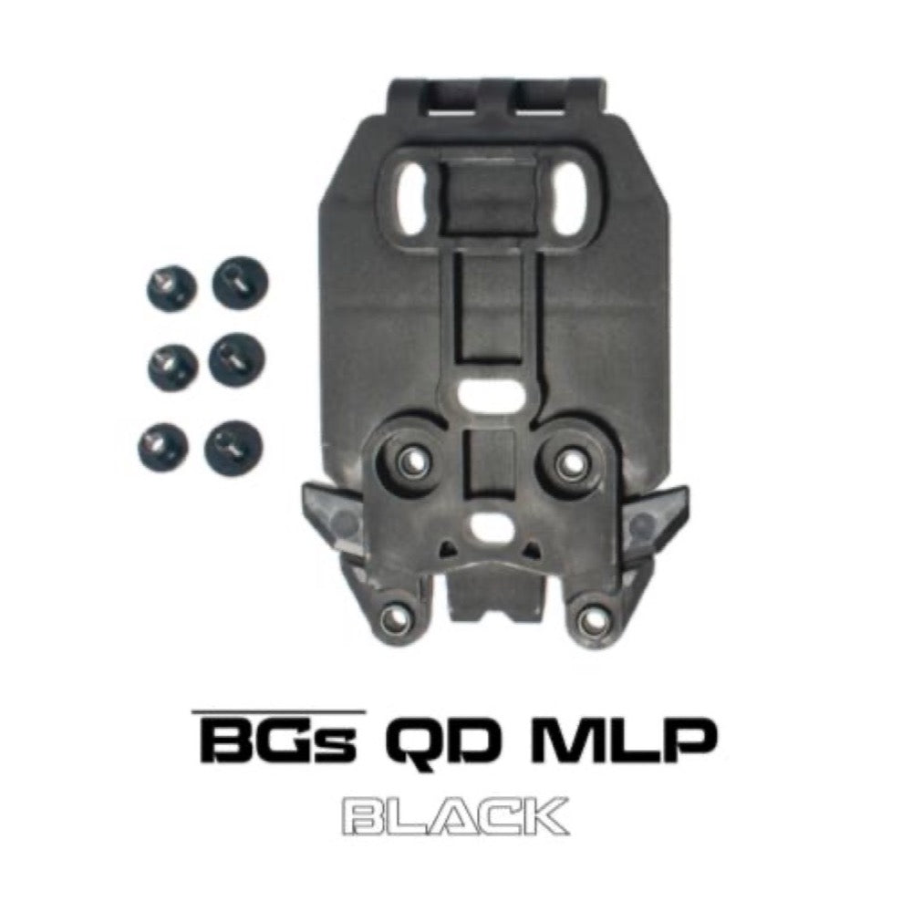 BGs QD Male Locking Plate MLP in Schwarz mit Montagematerial