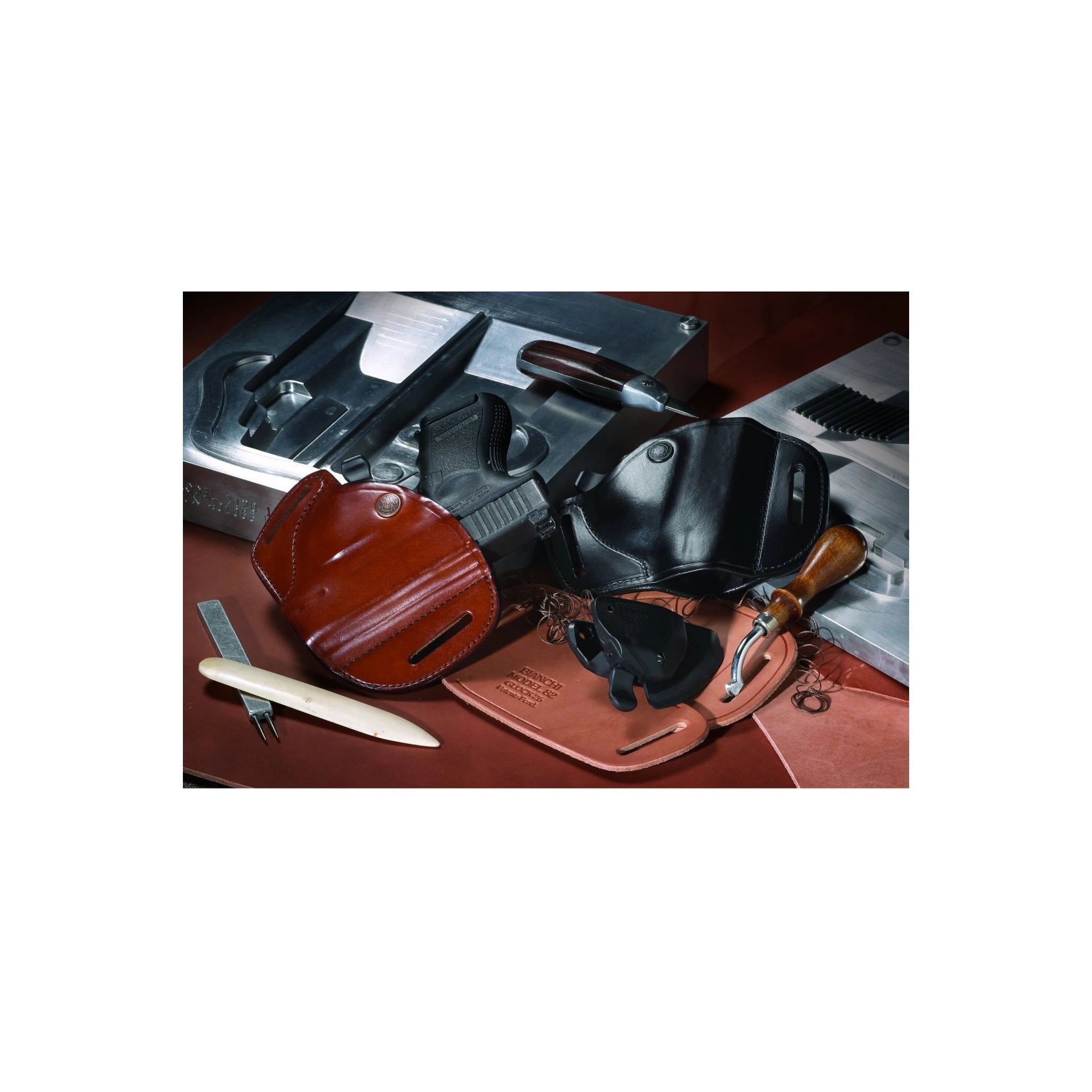 Bianchi BIANCHI® 82 Gürtelholster, Leder, braun, li, Walther P99/P99C/P99Q/PPQ - Ansicht 2