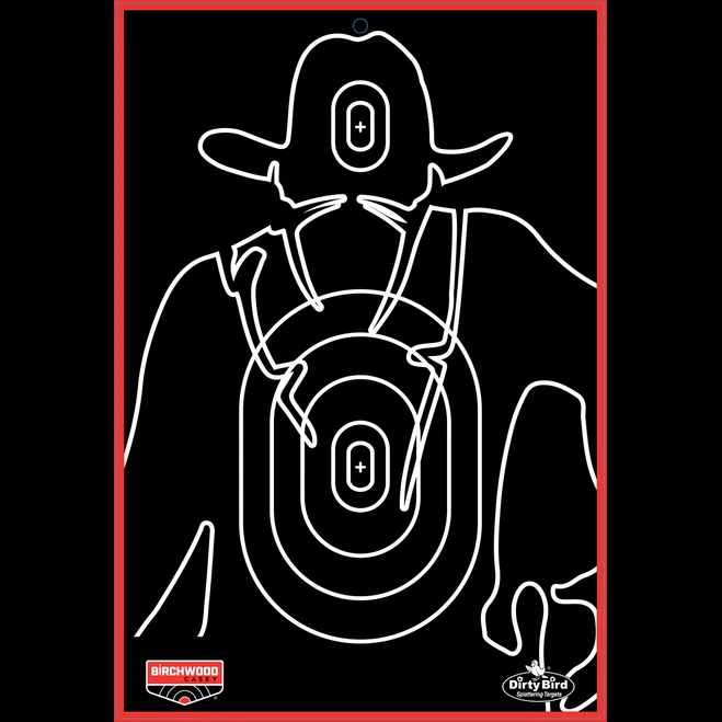Birchwood Casey DIRTY BIRD Gunslinger Silhouette BC-35770, 12 × 18 Zoll, 6er-Pack