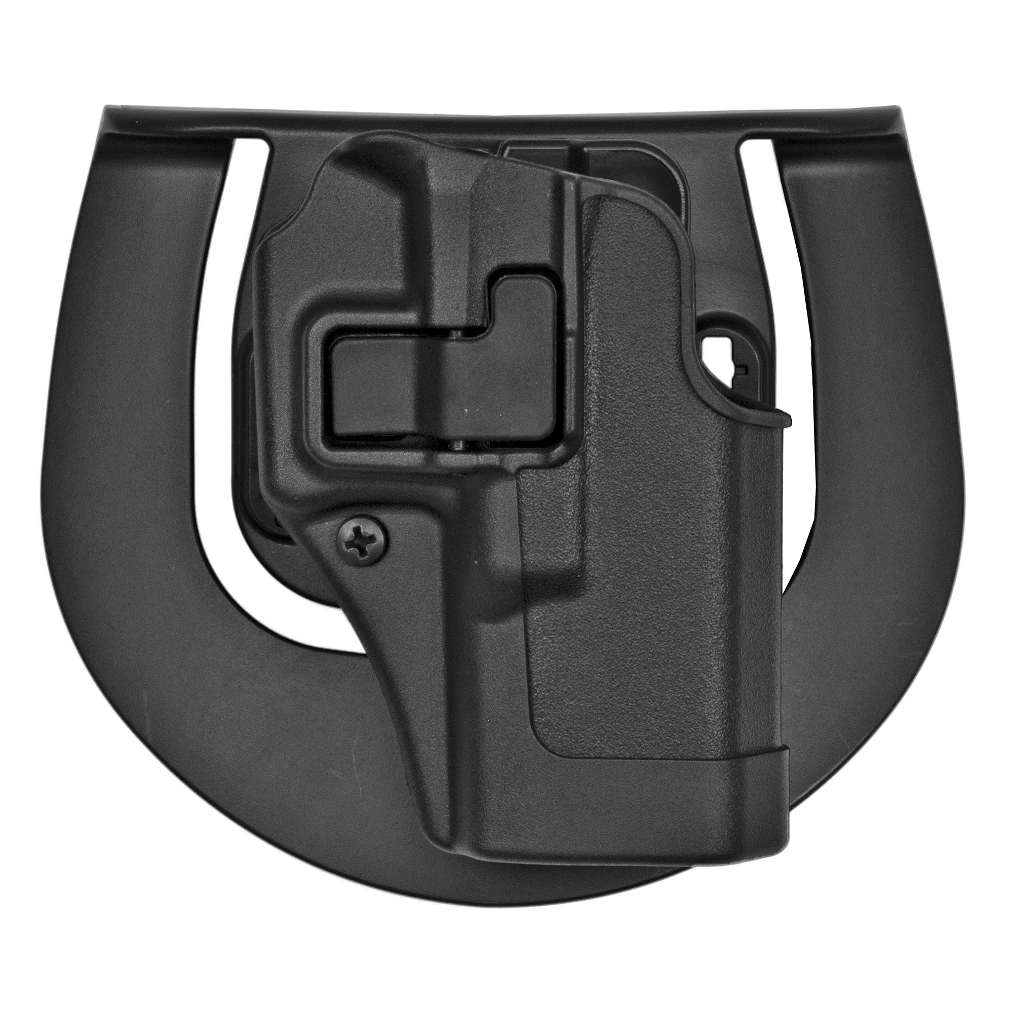 Blackhawk SERPA CQC Holster 410502BK-R für Glock 19/23/32/36, Schwarz, Rechtshand – Vorderansicht mit Paddle
