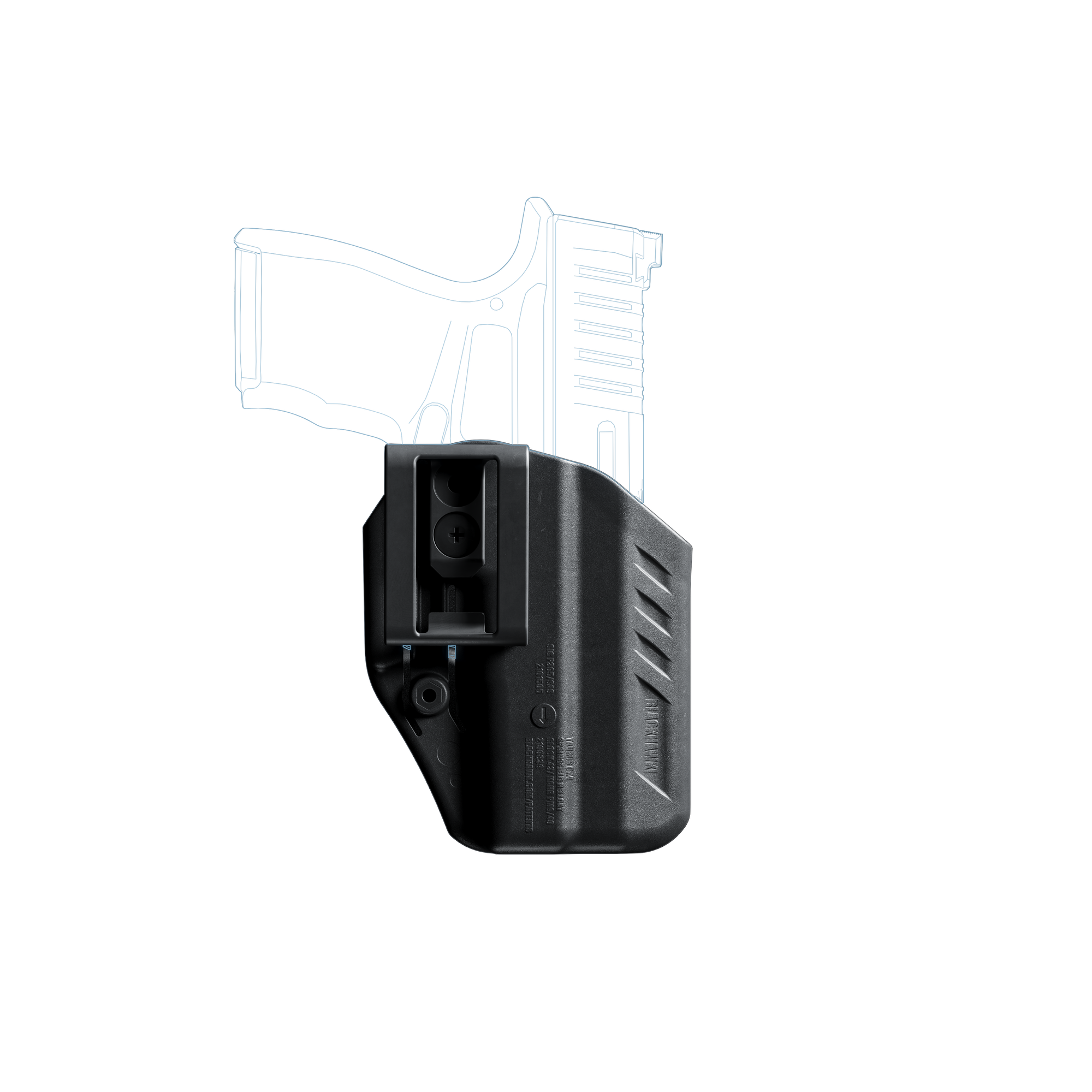 Blackhawk A.R.C. IWB Holster in Urban Grey für passende kompakte Pistolen; gezeichnete Pistole nicht enthalten