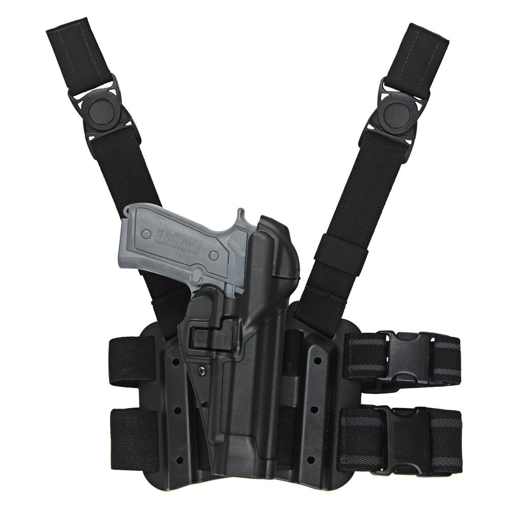 Blackhawk SERPA Tactical Level 3 Holster 430600BK-R, Schwarz, Rechtshand, Drop-Leg-Ausführung
