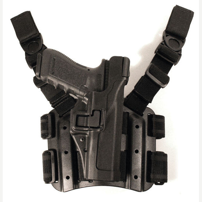 Blackhawk SERPA Tactical Level 3 Holster 430600BK-R, Schwarz, Rechtshand, Drop-Leg-Ausführung