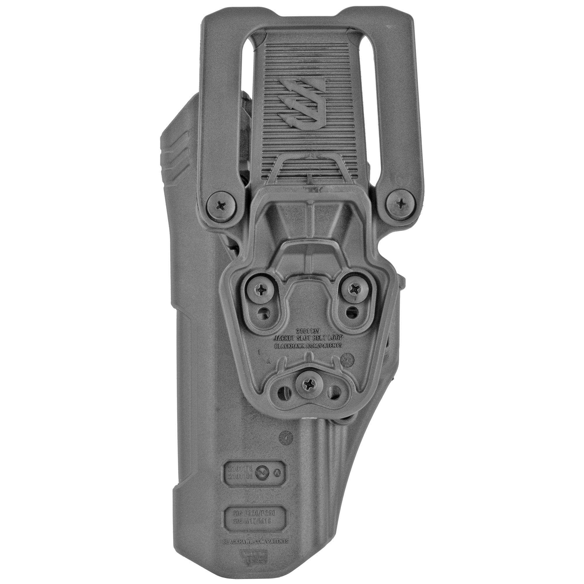 Blackhawk T-Series L2D Duty Holster 44N161BKR für SIG P320/P250/M17/M18, Schwarz, Rechtshand