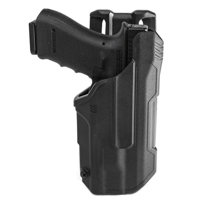 Blackhawk 44N300BKL T-Series L2D Duty-Holster für Glock 17/22 mit TLR-7, schwarz, Linkshand – Waffe nicht enthalten