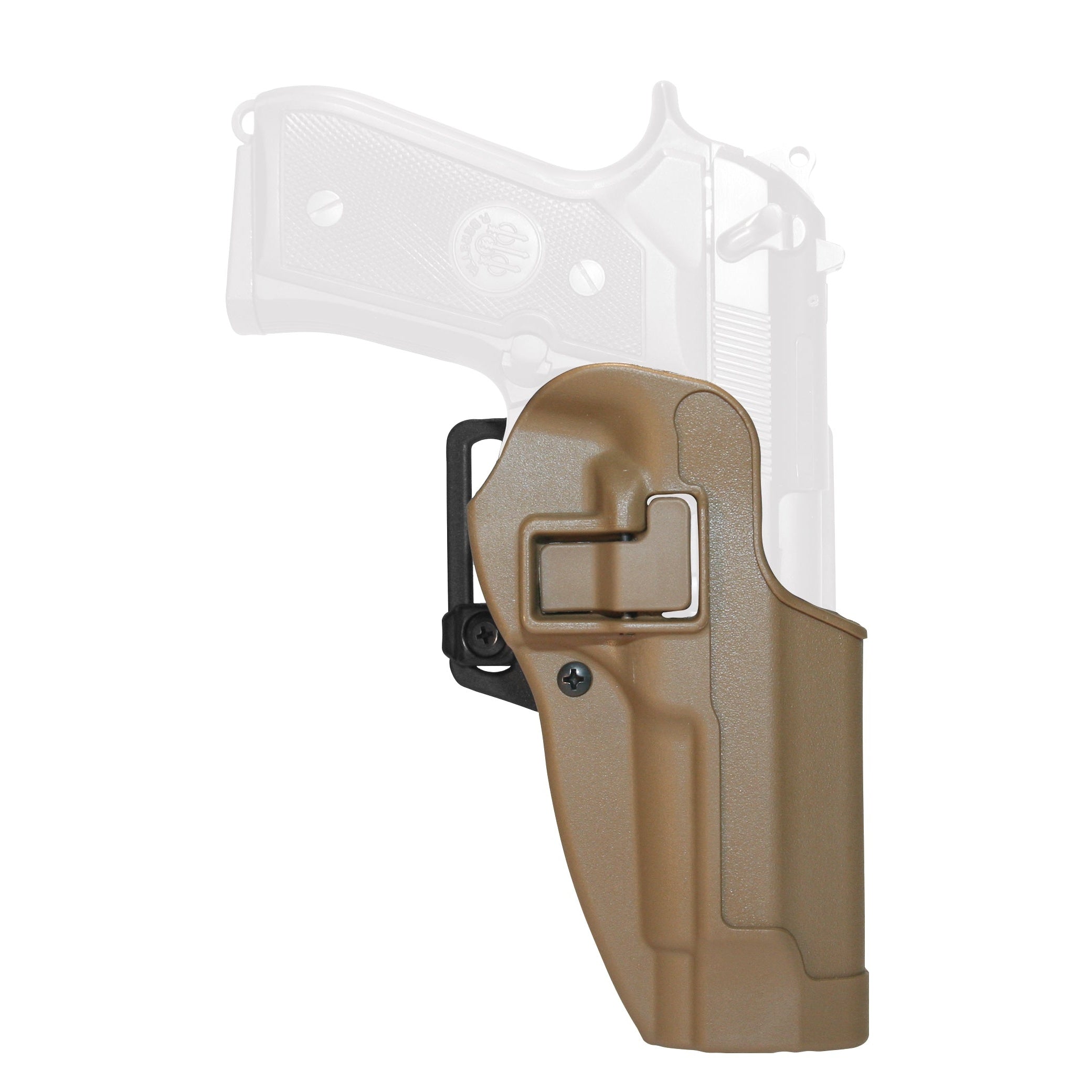 BLACKHAWK SERPA CQC 410504CT-R für Beretta 92/96/M9, Coyote Tan, Rechtshand, mit Paddle- und Gürtelschlaufenaufnahme