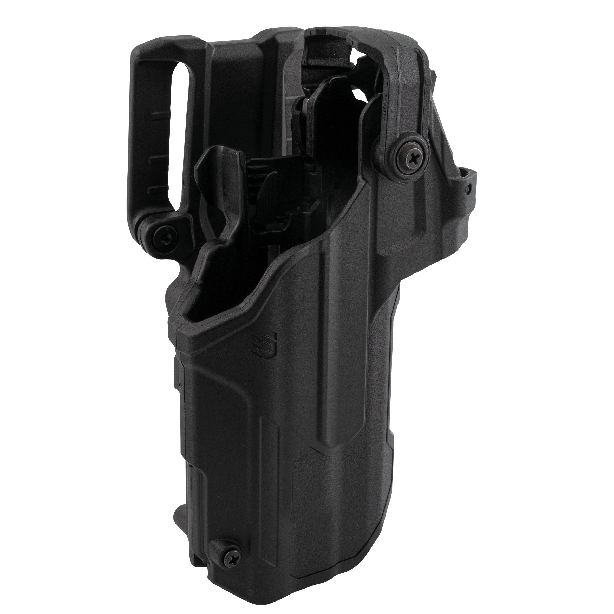 BLACKHAWK T-Series L3D RDS Light-Bearing Duty Holster Glock, Schwarz, Rechtshand – Vorderansicht