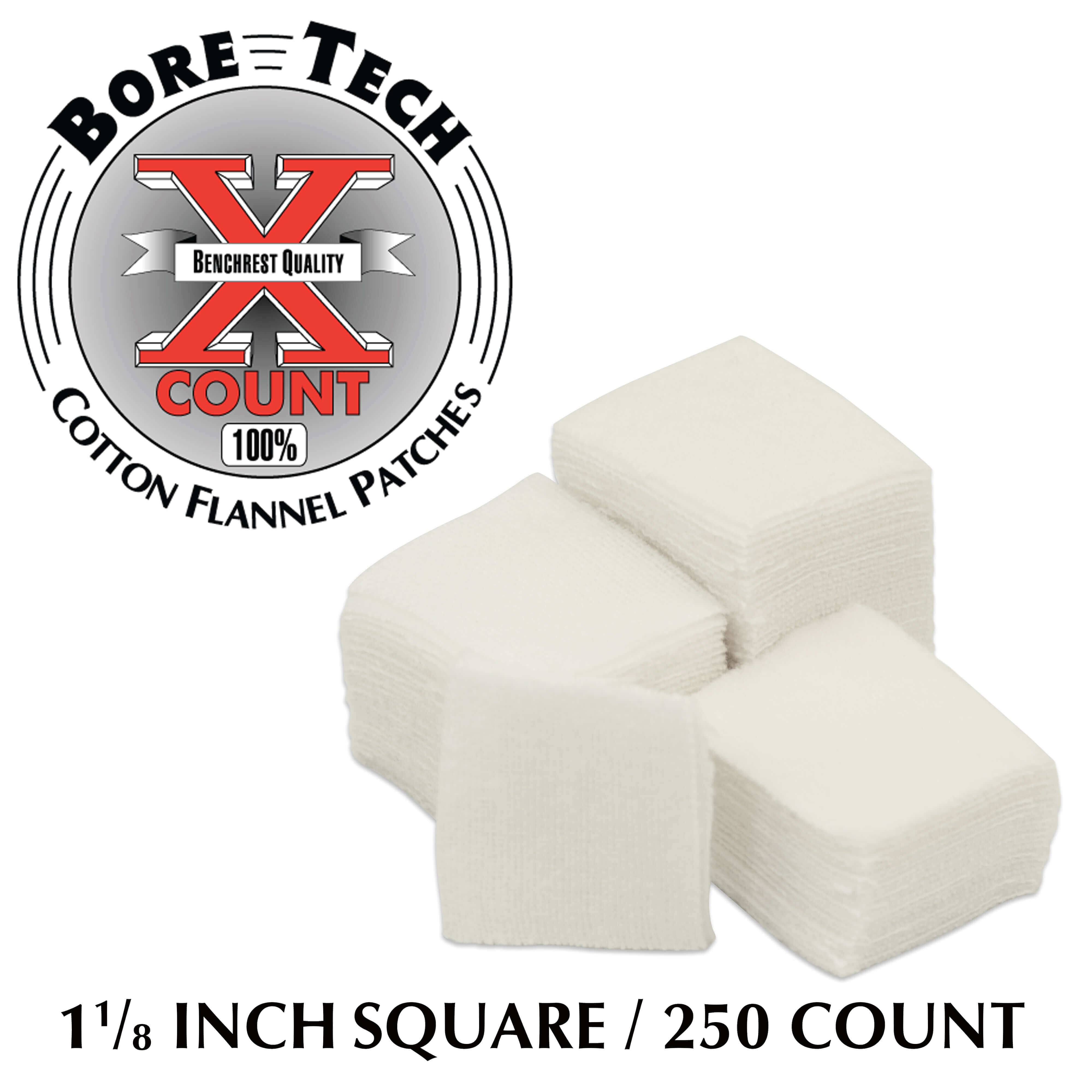 Bore Tech X-Count Patch 1 1/8 Zoll quadratisch, 250 Stück