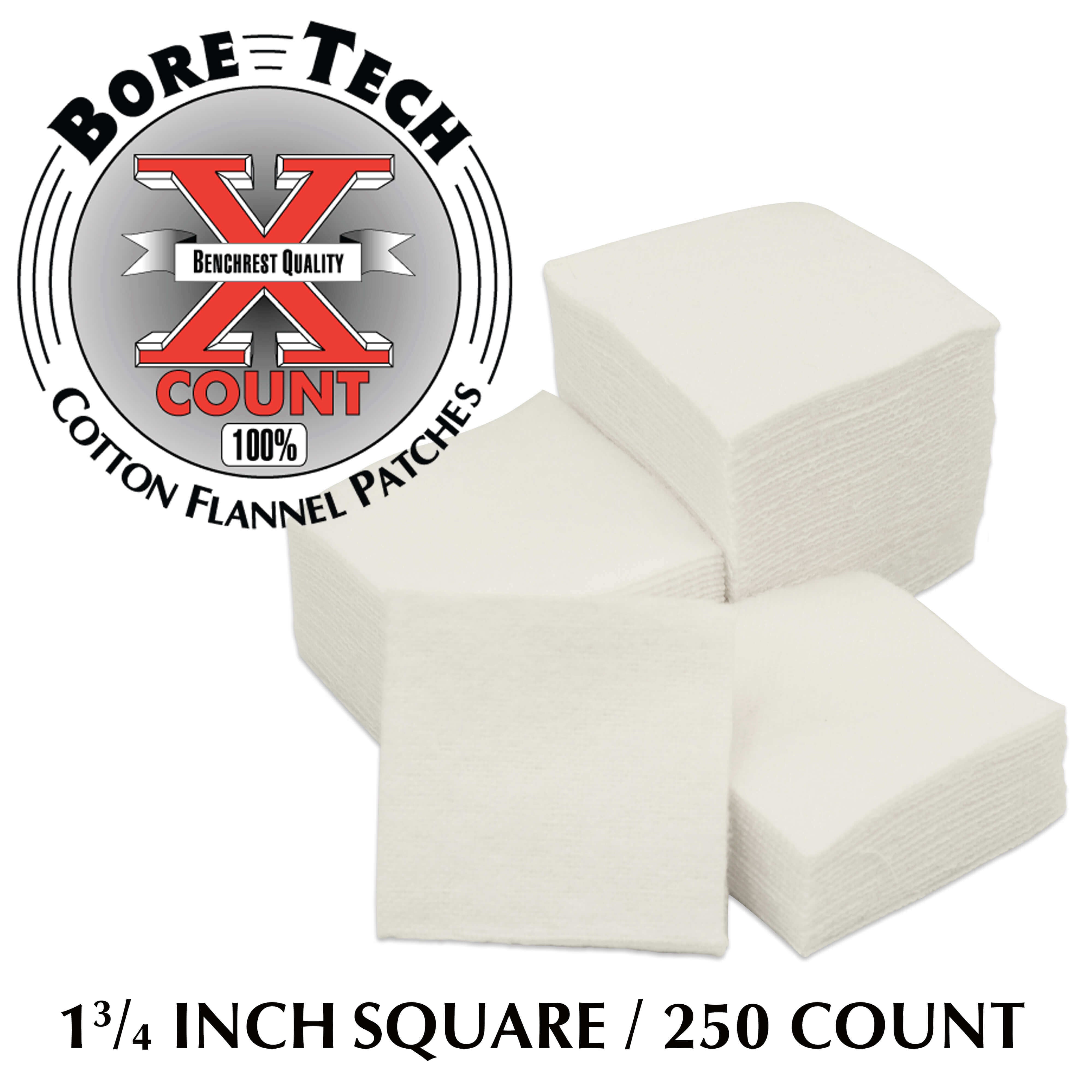 Bore Tech X-Count Patch 1 3/4 Zoll quadratisch, 250 Stück