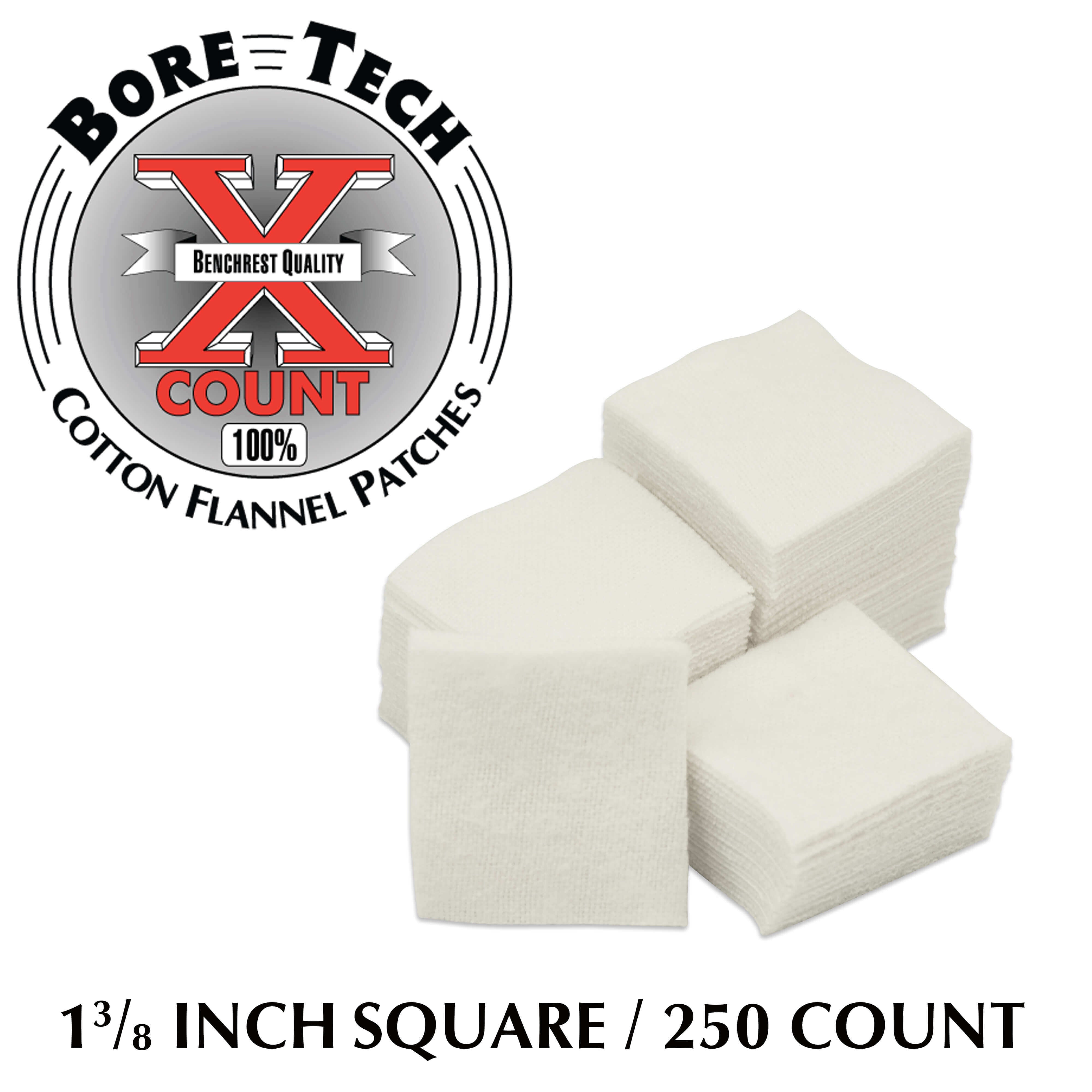 Bore Tech X-Count Patch 1 3/8 Zoll quadratisch, 250 Stück