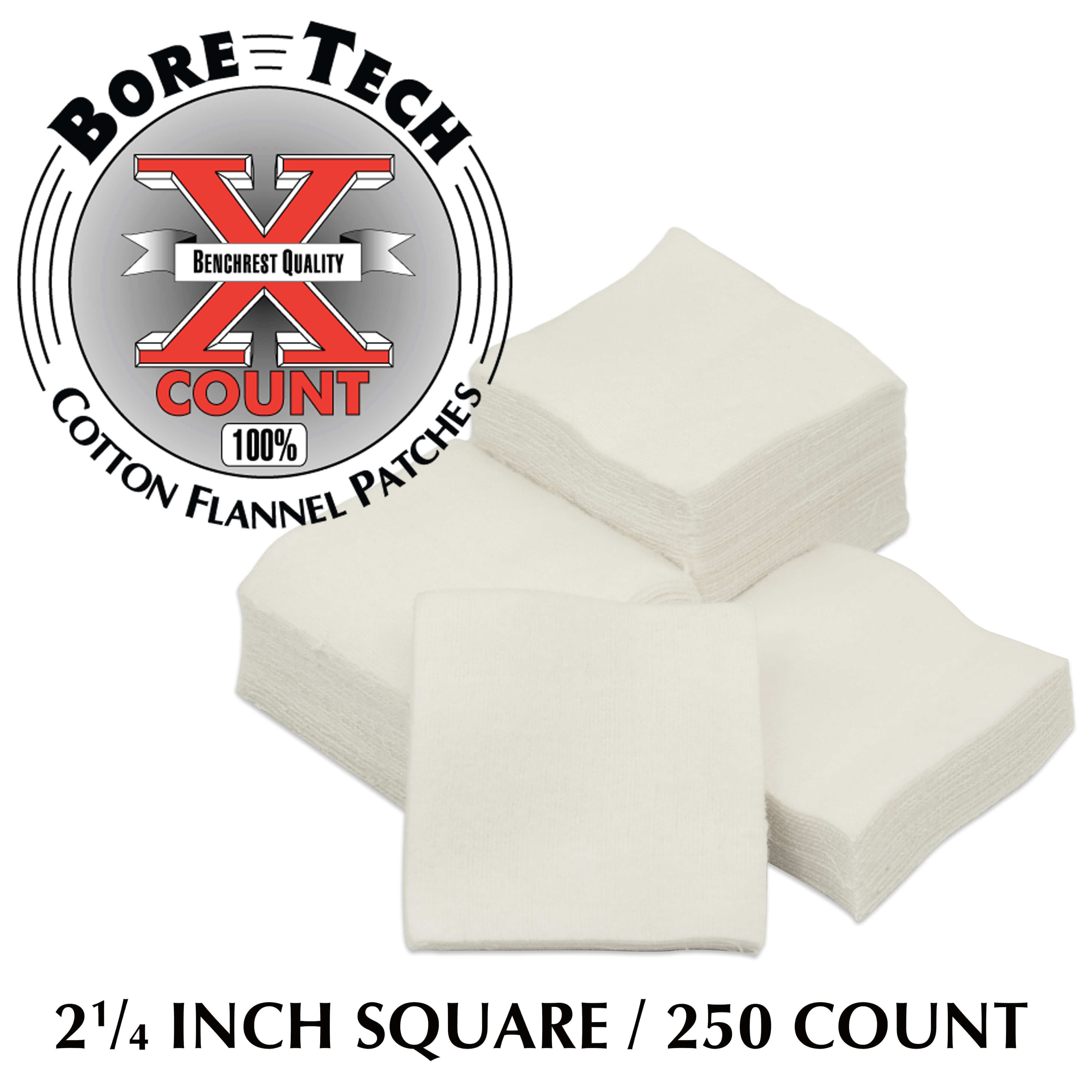 Bore Tech X-Count Patch 2 1/4 Zoll quadratisch, 250 Stück