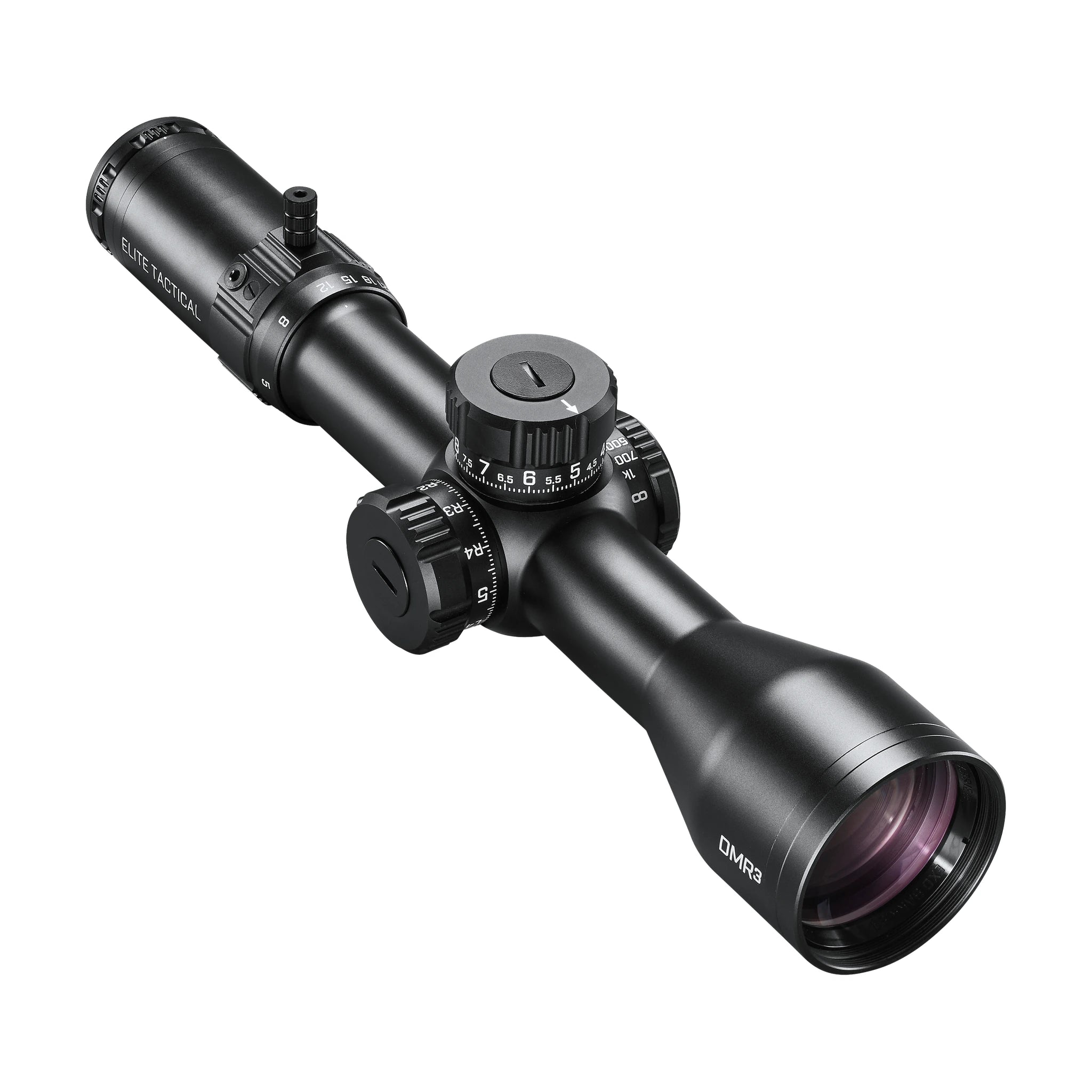 Bushnell Elite Tactical DMR3 3,5–21×50 EQL – Schrägansicht von vorn