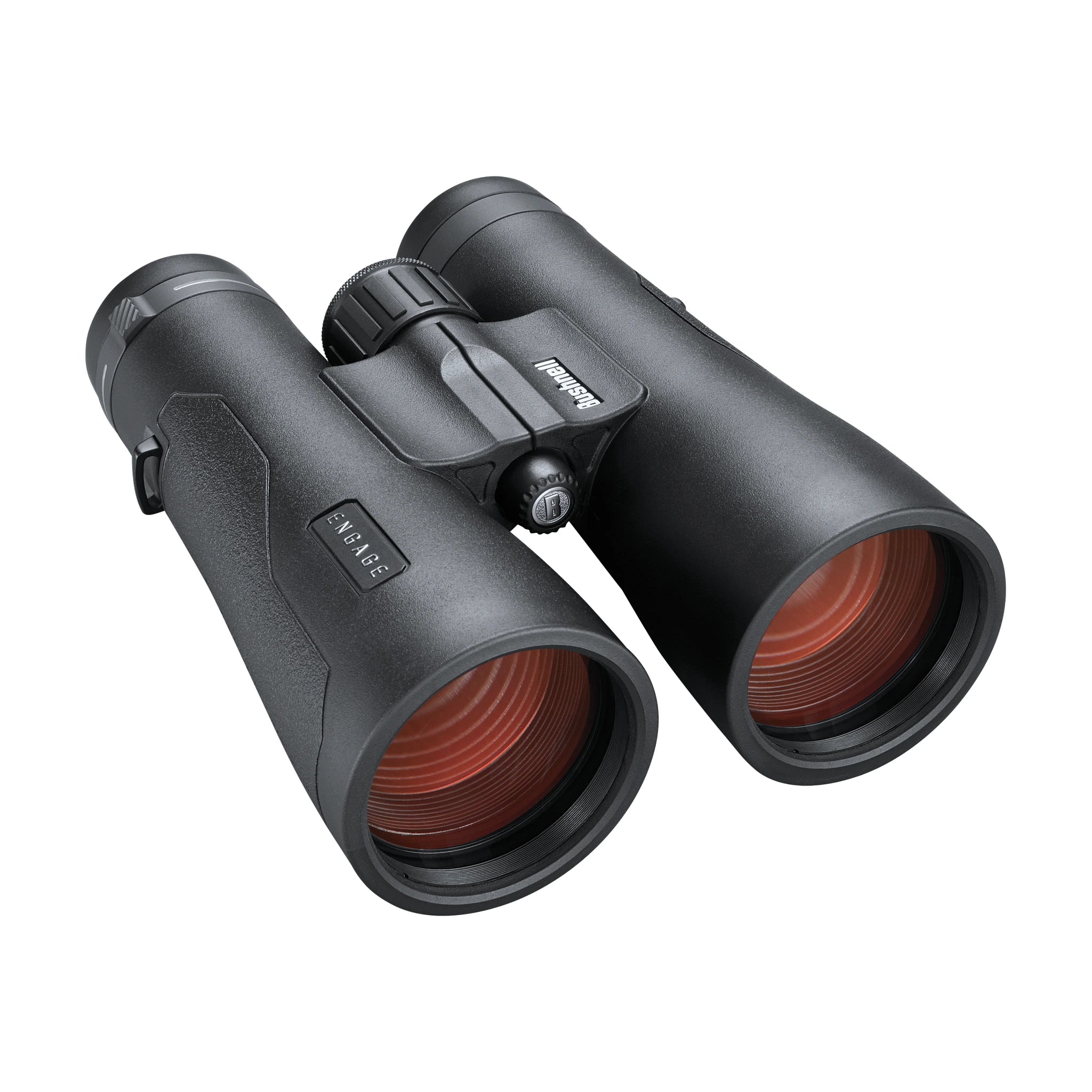Bushnell Engage EDX 10×50 Fernglas in schwarzer schräger Vorderansicht
