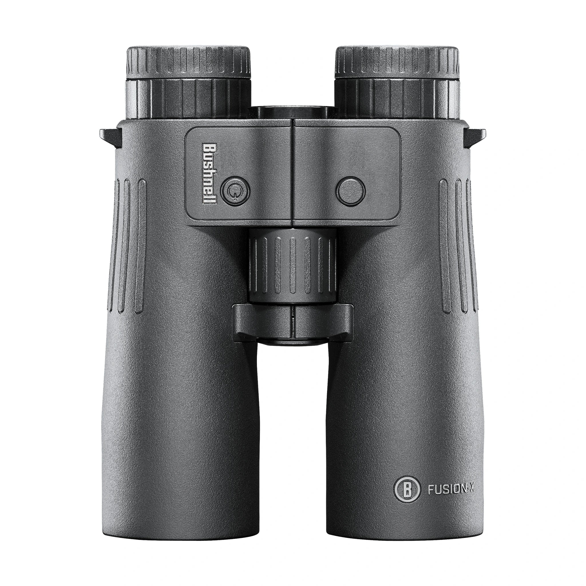 Bushnell Fusion X 10×42 in Draufsicht mit Mitteltrieb und Bedientasten
