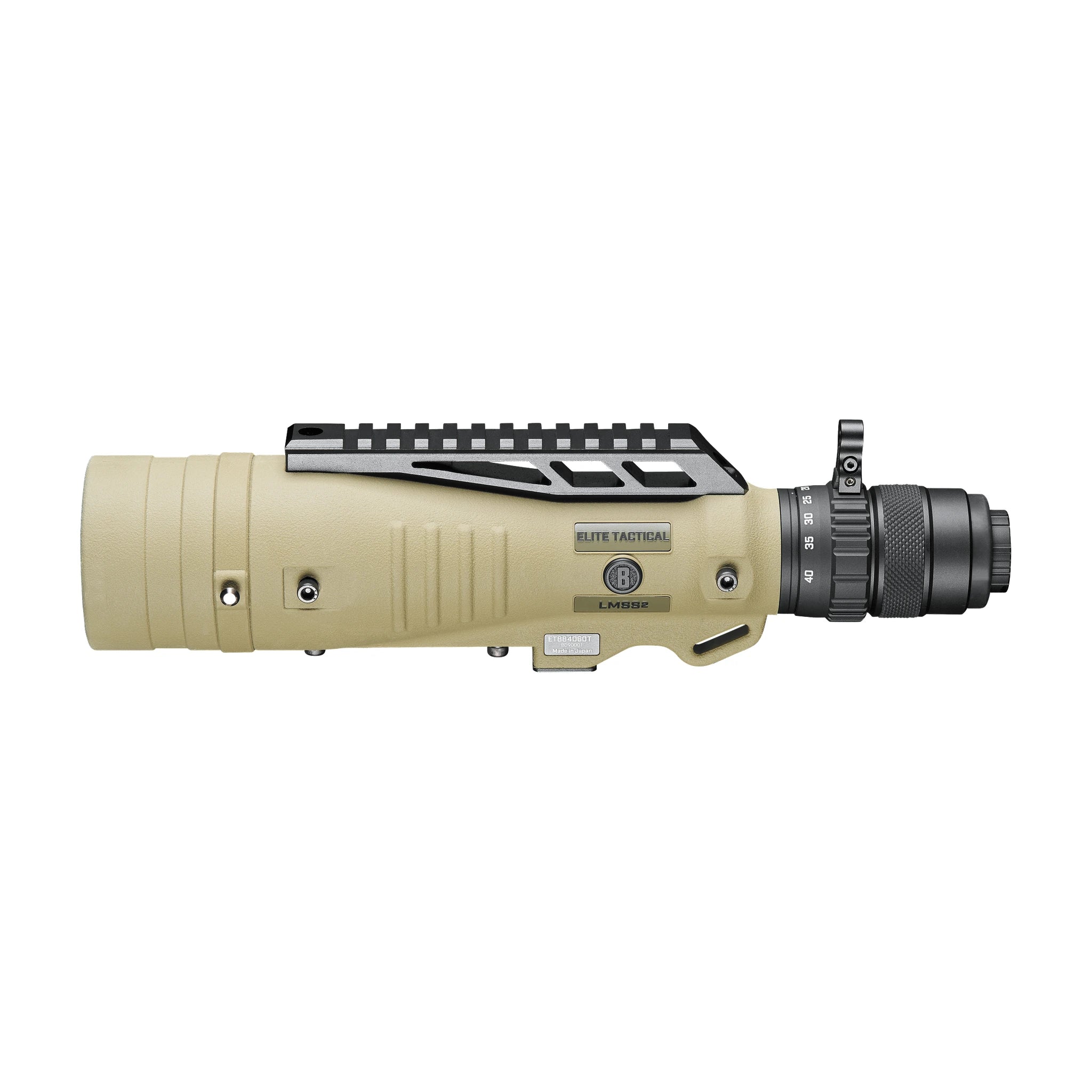 Bushnell Elite Tactical LMSS2 8–40×60 TREMOR4 – Seitenansicht der gegenüberliegenden Seite