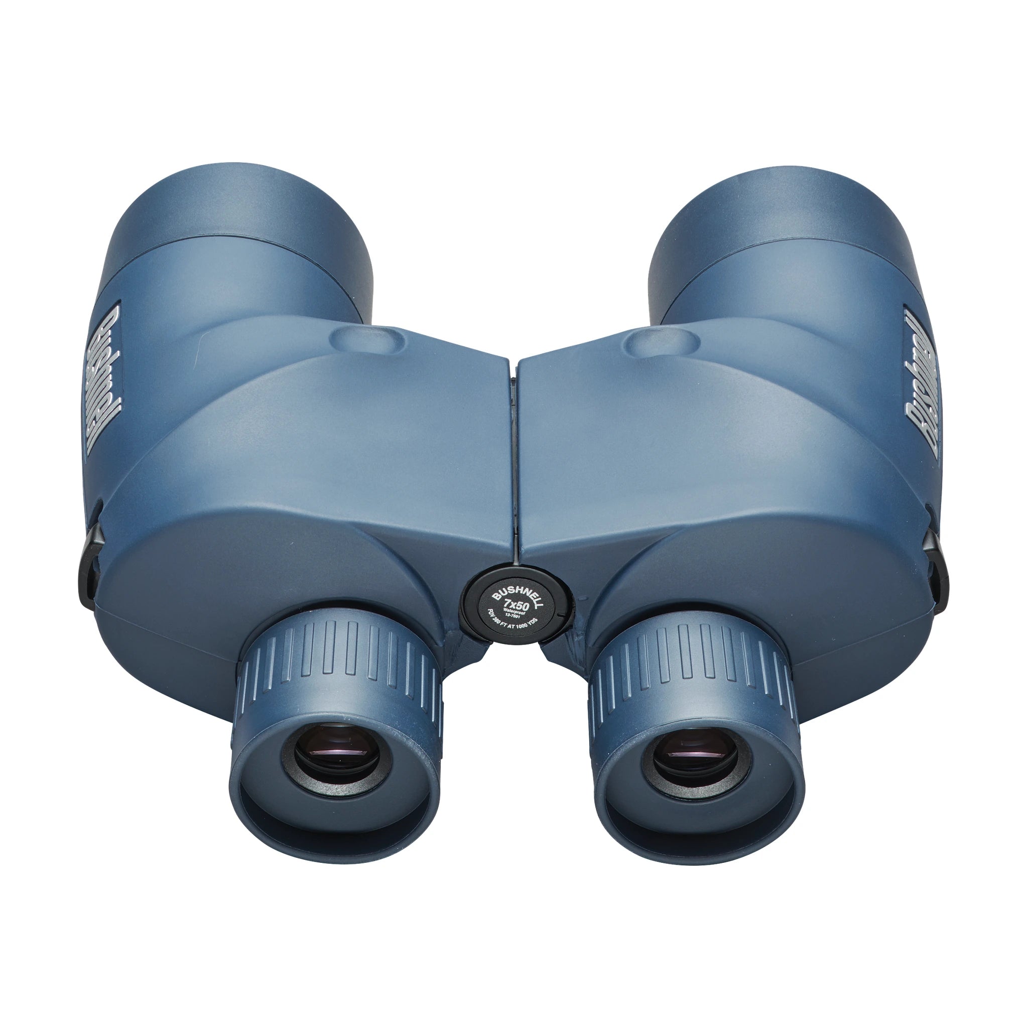 Bushnell Marine 7×50 Fernglas in blauer Ausführung mit sichtbaren Okularen