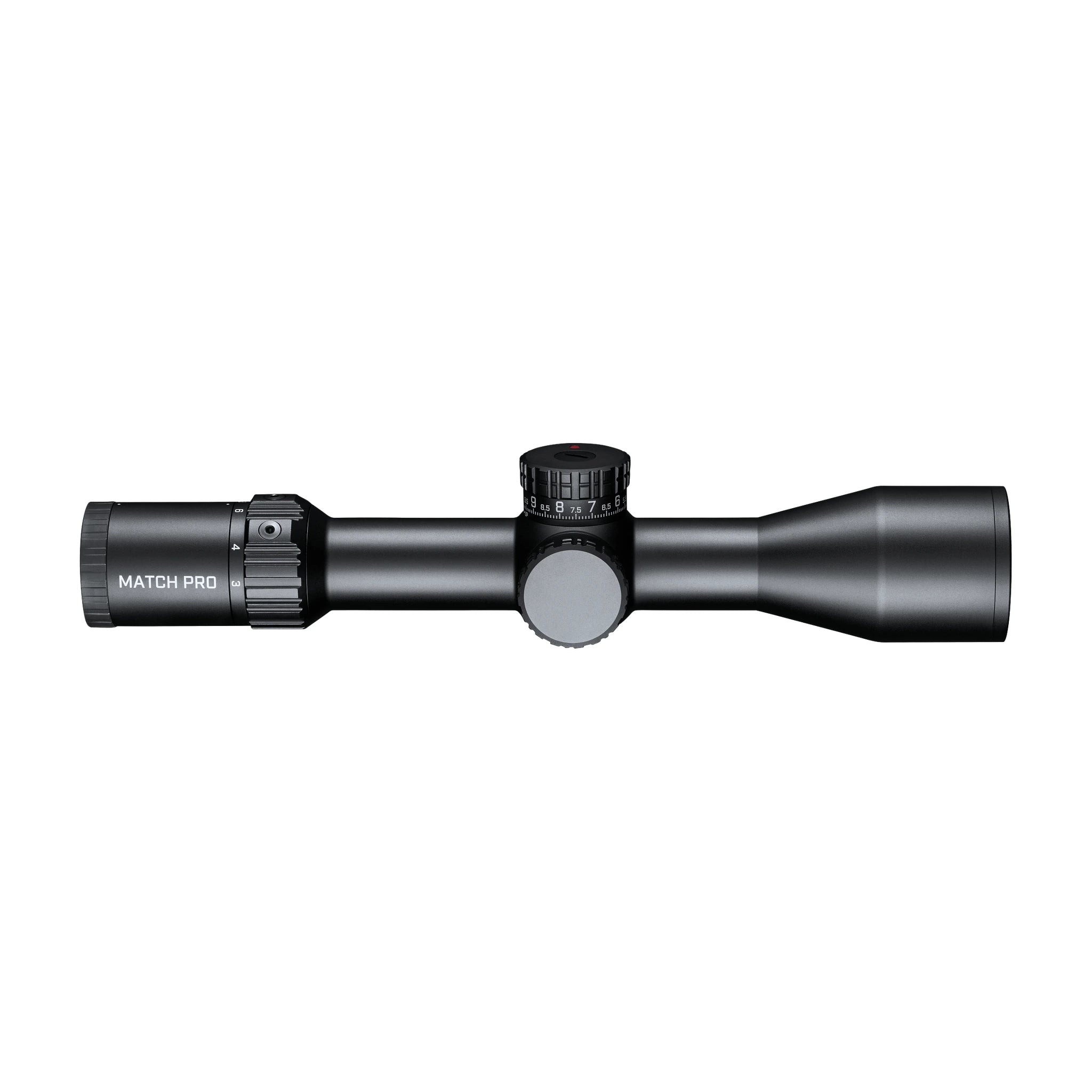 Bushnell Match Pro ED 3–18×50 – Rechte Seitenansicht mit abgedecktem Seitenturm