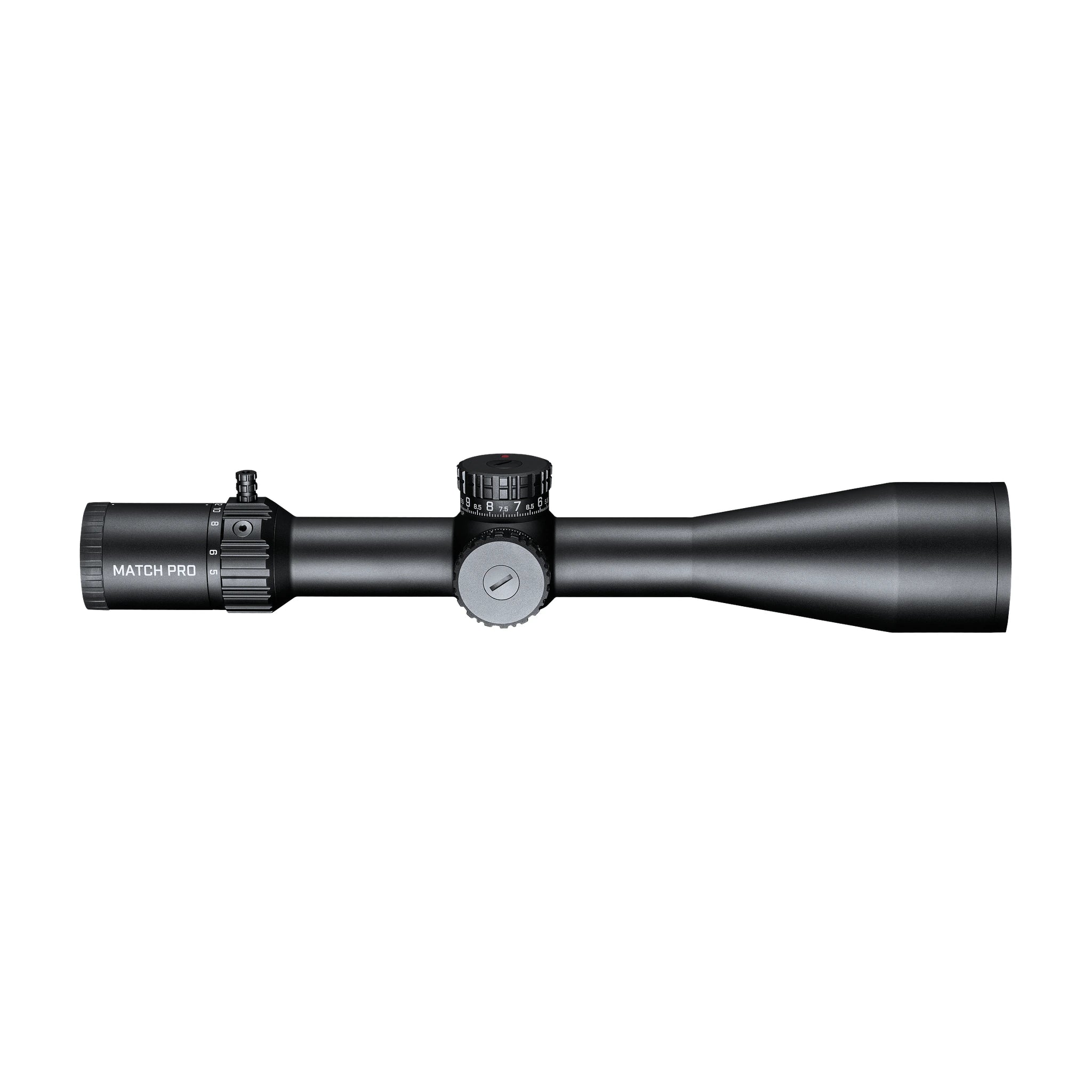 Bushnell Match Pro ED 5–30×56 – Rechte Seitenansicht mit Seitenturm