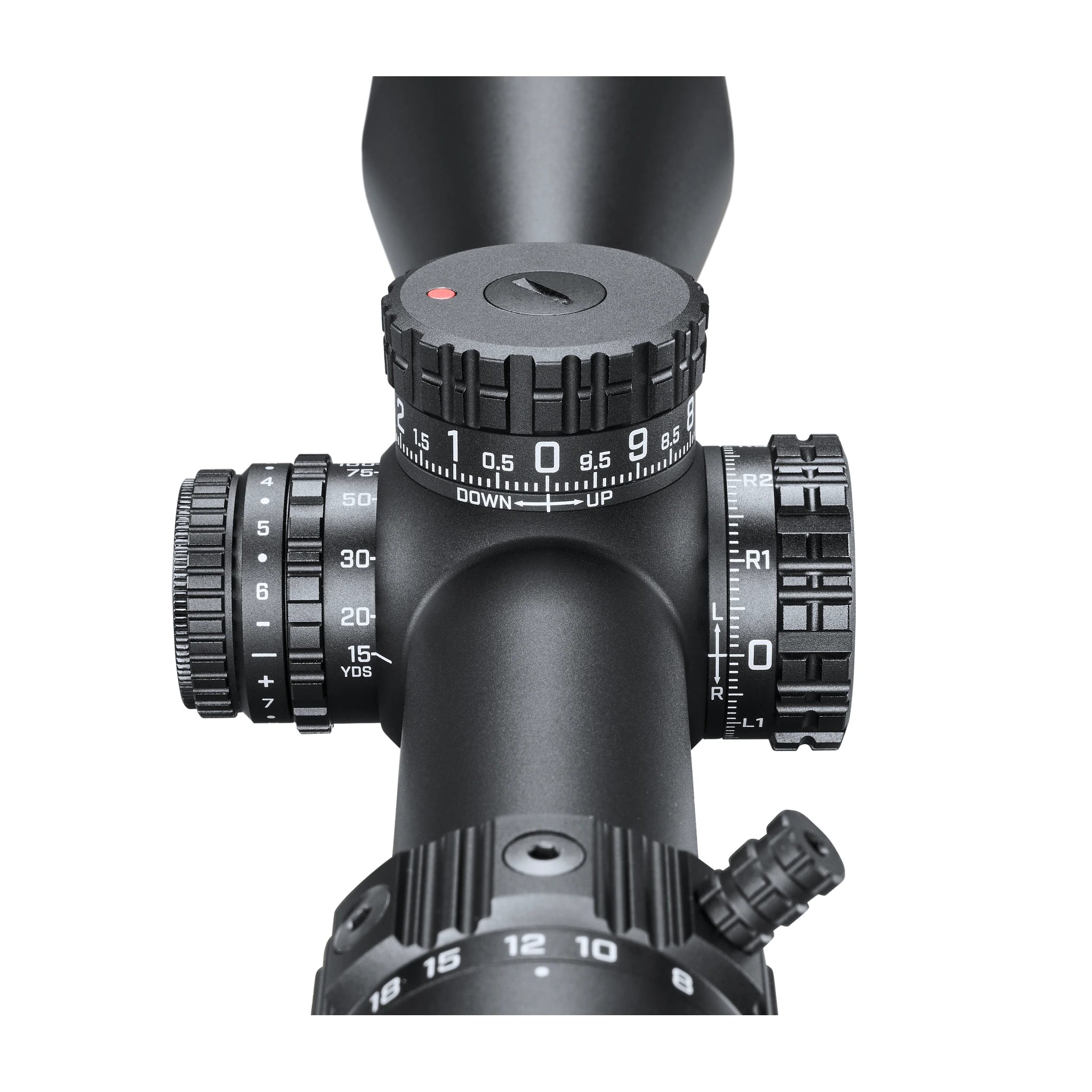 Bushnell Match Pro ED 5–30×56 – Detail der verriegelbaren Verstelltürme