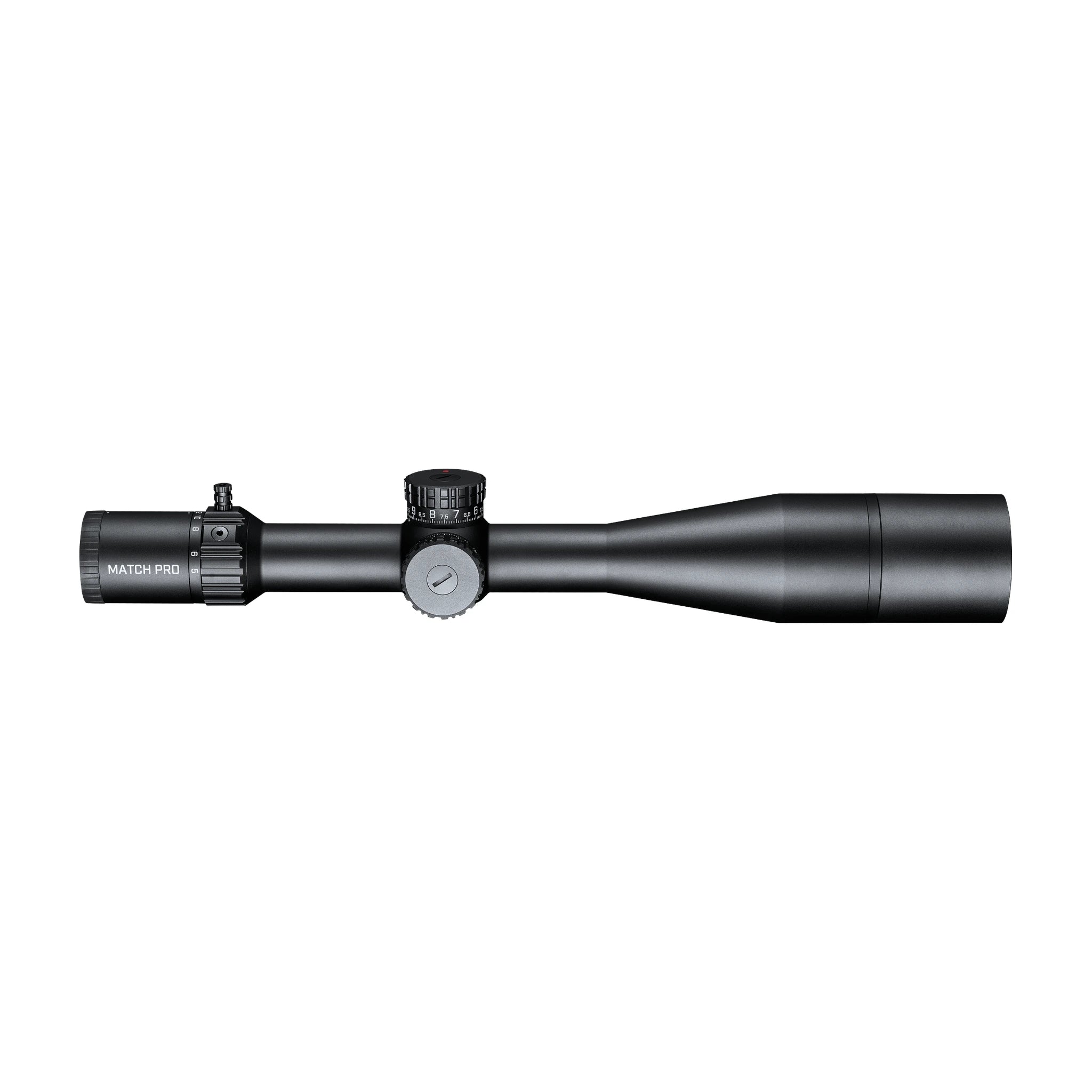 Bushnell Match Pro ED 5–30×56 – Rechte Seitenansicht mit Sonnenblende