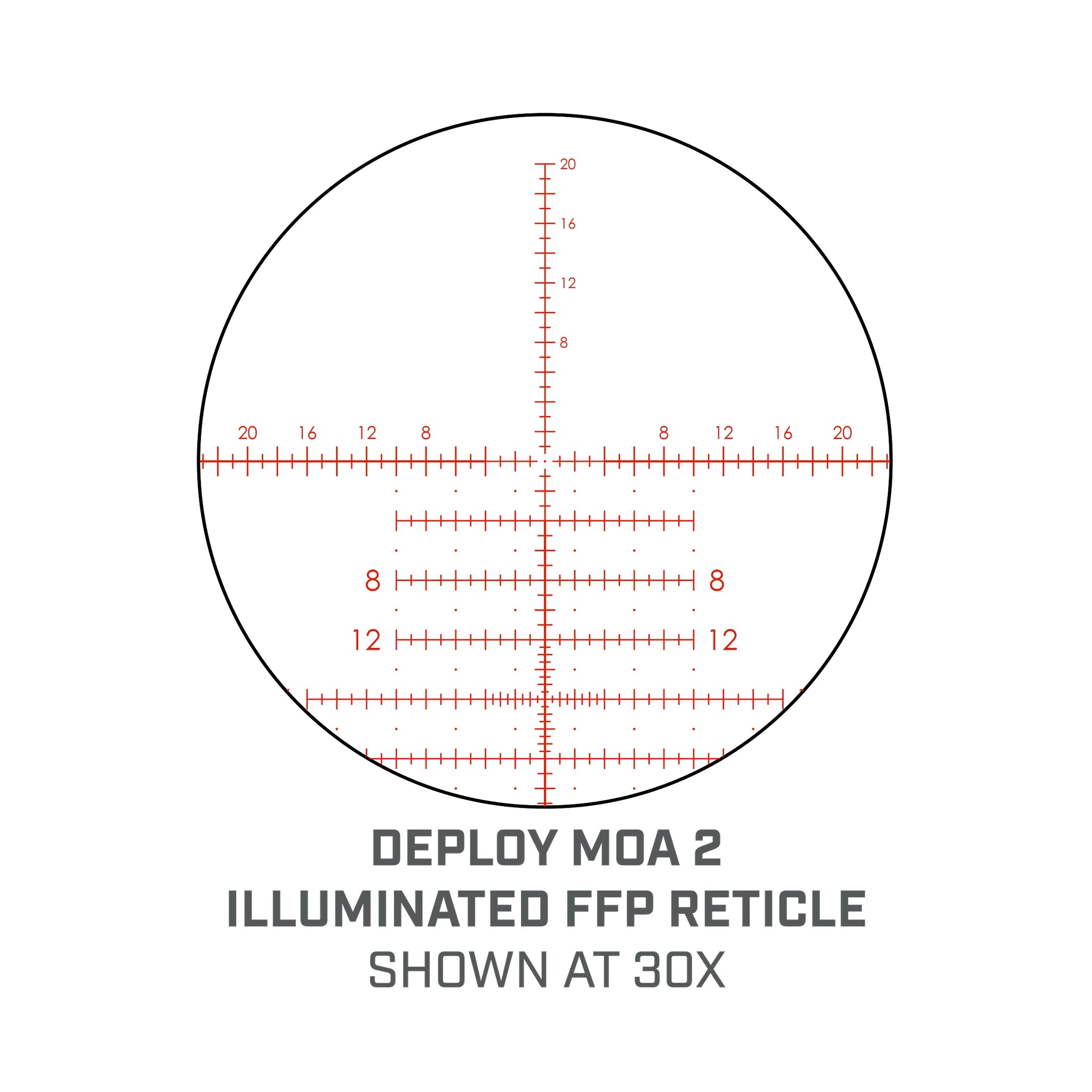 Bushnell Match Pro ED 5–30×56 – Beleuchtetes Deploy-MOA-2-Absehen bei 30-facher Vergrößerung