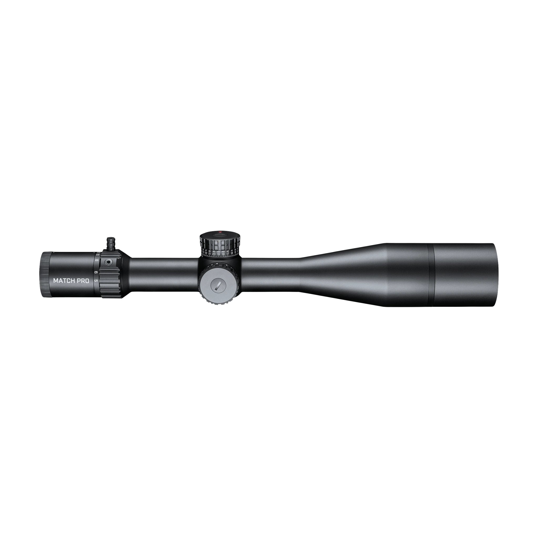 Bushnell Match Pro ED 5–30×56 – Rechte Seitenansicht mit Sonnenblende