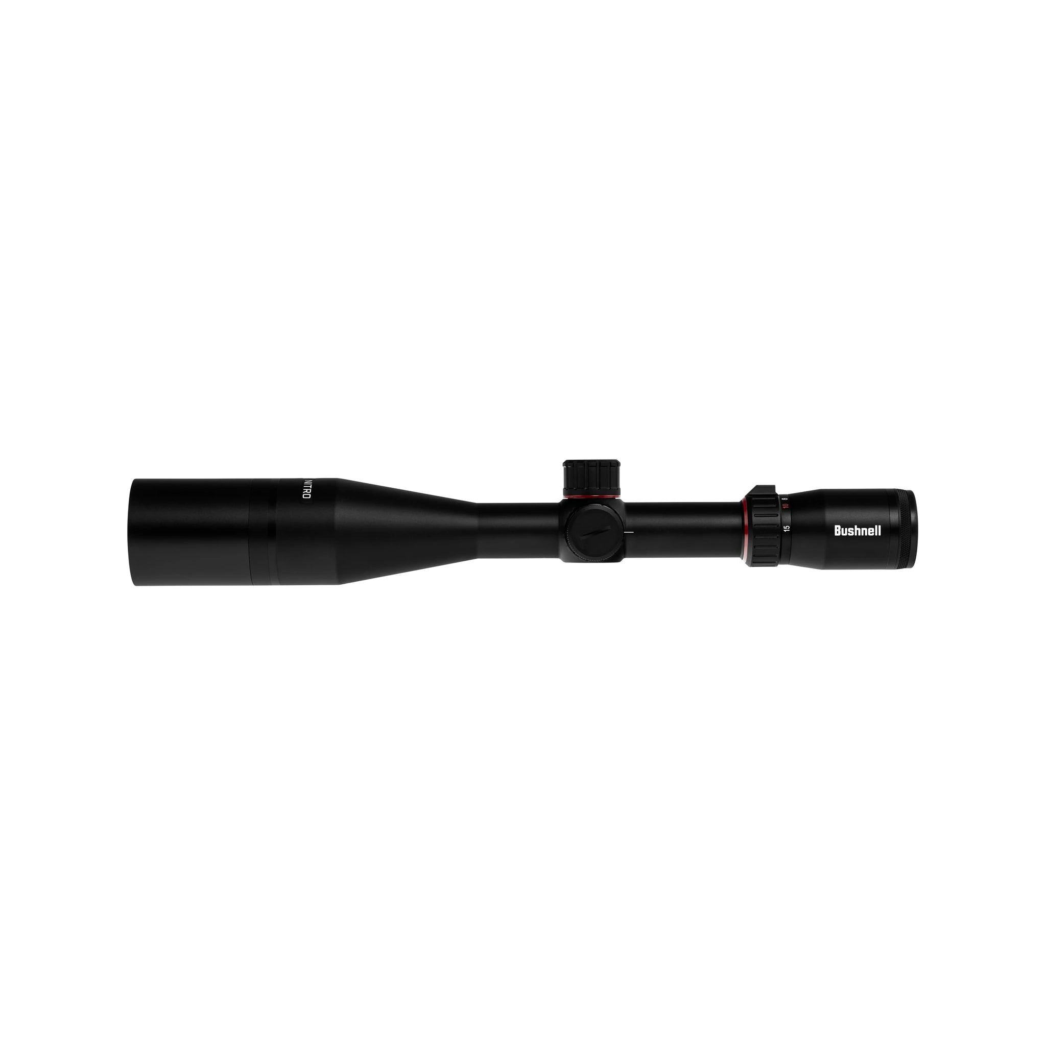 Bushnell Nitro 2,5–15×50 4AI – Seitenansicht mit angesetzter Sonnenblende