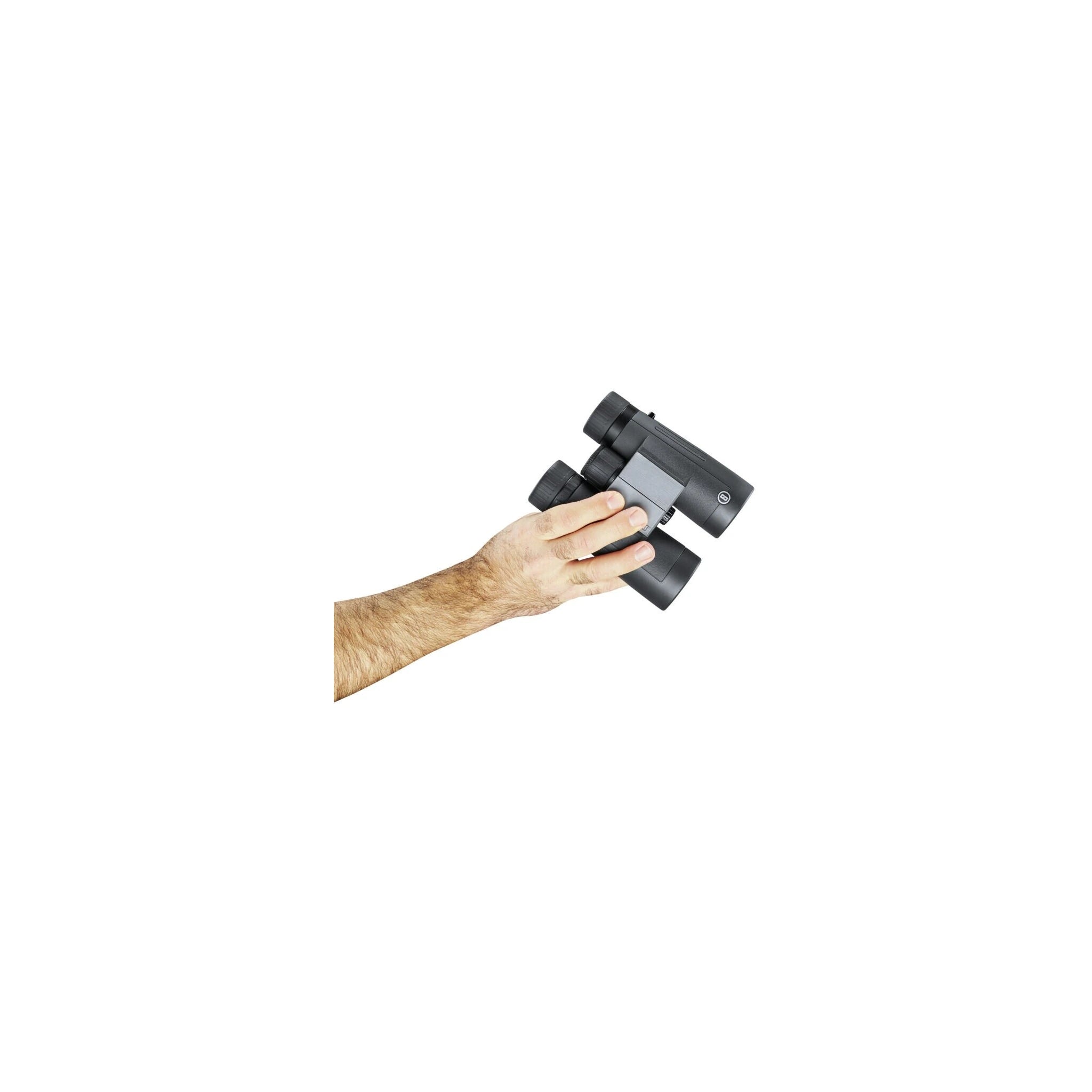Bushnell PowerView 2 8×42 PWV842 – Größen- und Handhabungsansicht in einer Hand