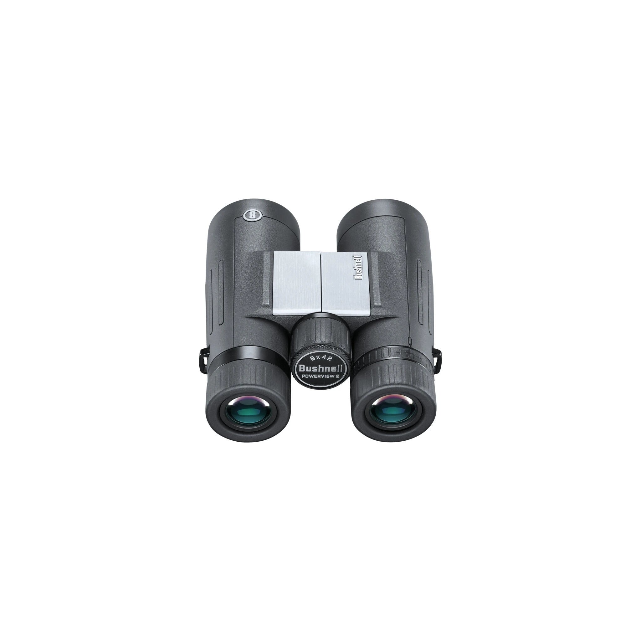 Bushnell PowerView 2 8×42 PWV842 – Ansicht der Okulare mit sichtbarer 8×42-Kennzeichnung