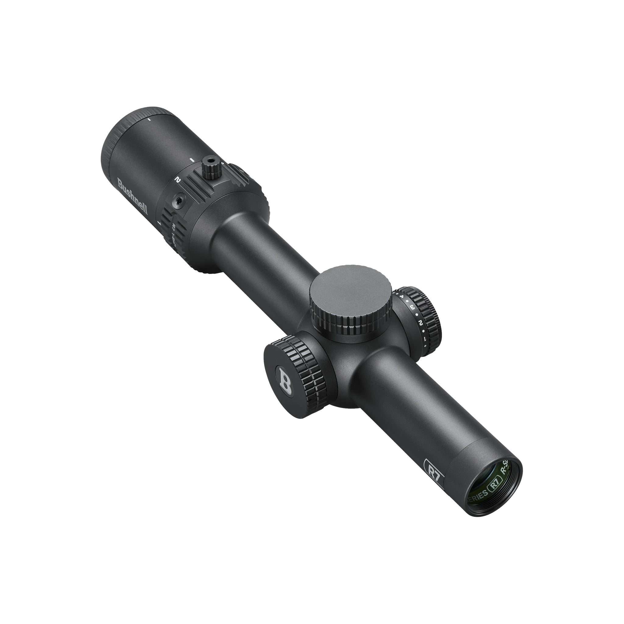 Bushnell R7 1–8×24 MRAD Zielfernrohr in vollständiger schräger Ansicht