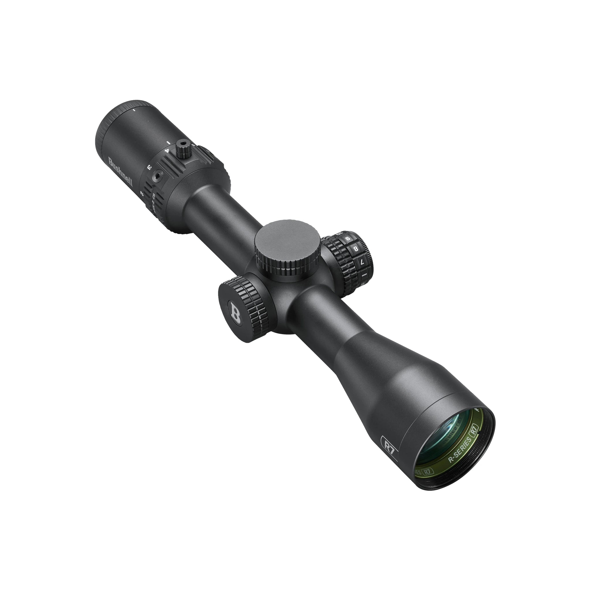 Bushnell R7 2–10×42 MOA Zielfernrohr in vollständiger schräger Ansicht