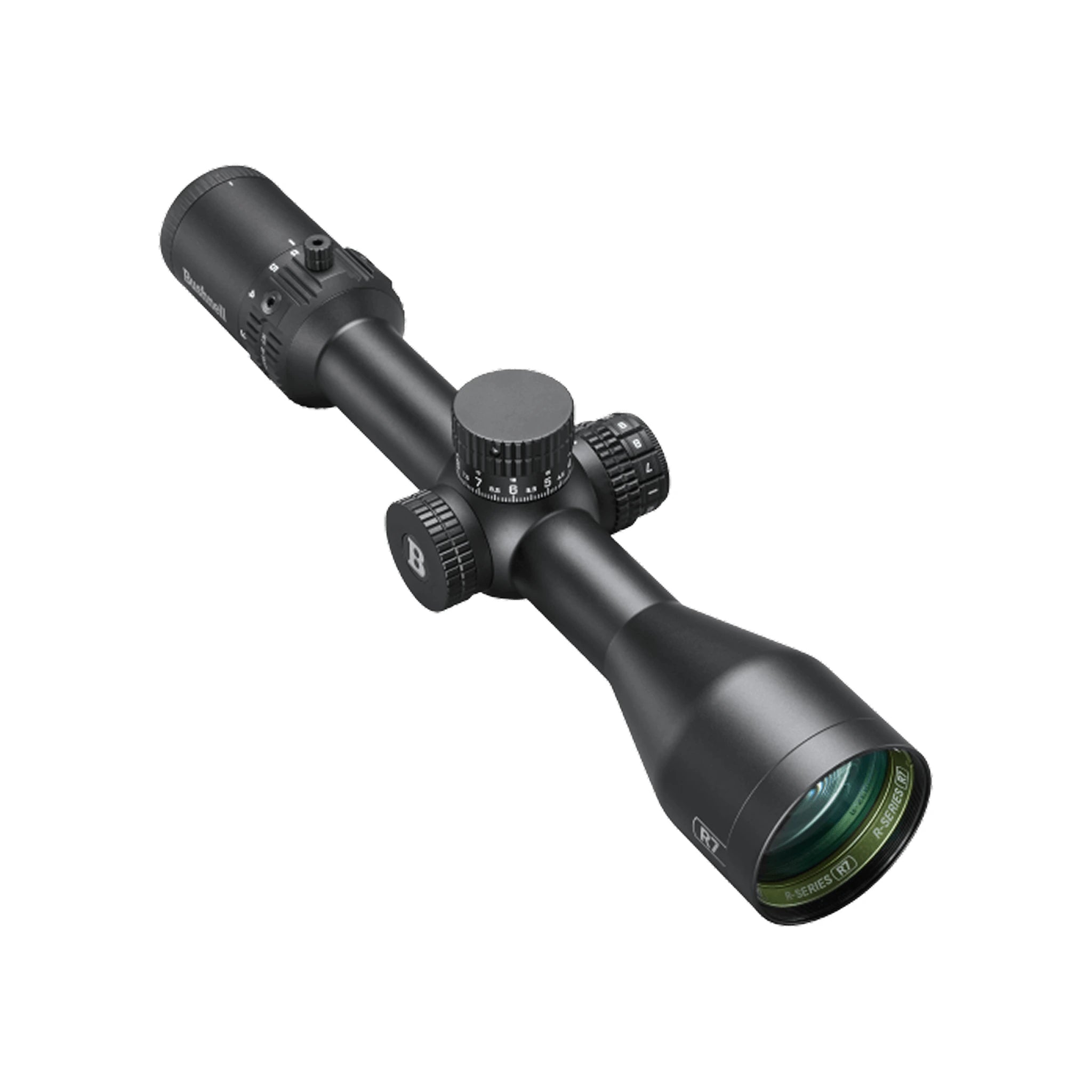 Bushnell R7 3–15×50 FFP MRAD Zielfernrohr in schwarzer schräger Ansicht
