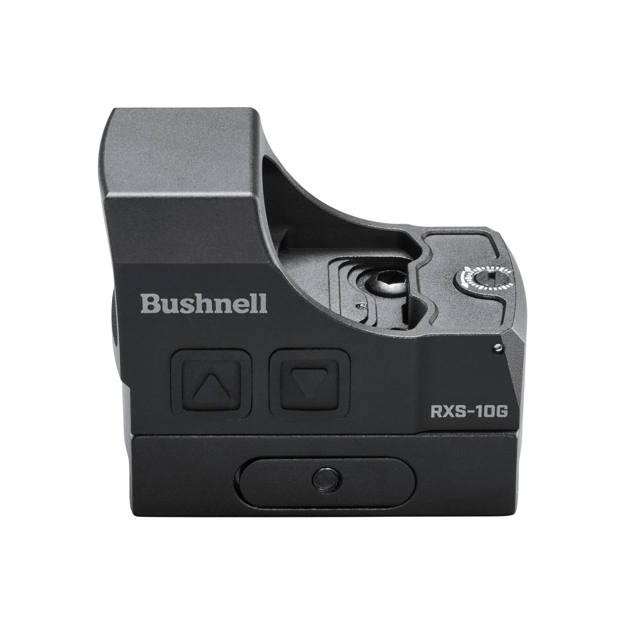 Bushnell RXS-10G Reflexvisier mit grünem 4-MOA-Punkt in schwarzer Seitenansicht