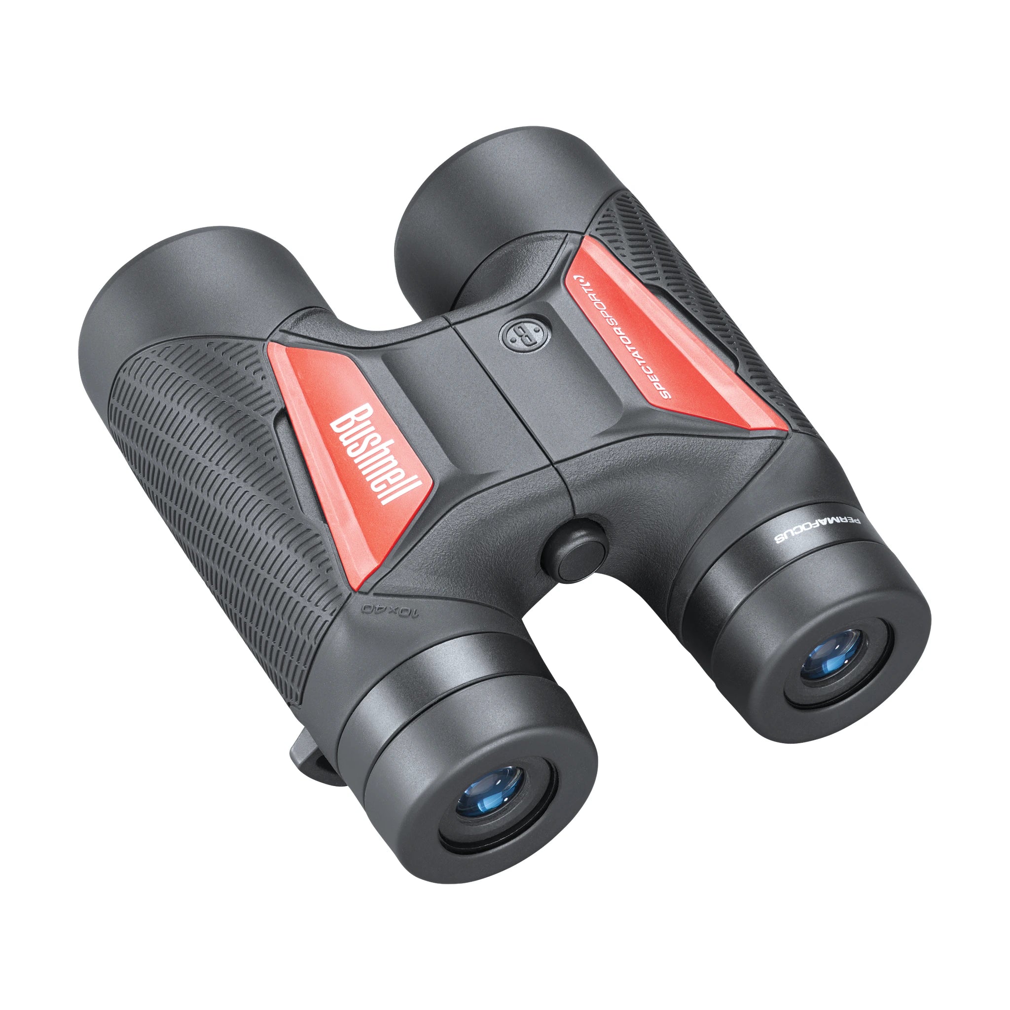 Bushnell Spectator Sport 10×40 in schräger Ansicht mit sichtbaren Okularen