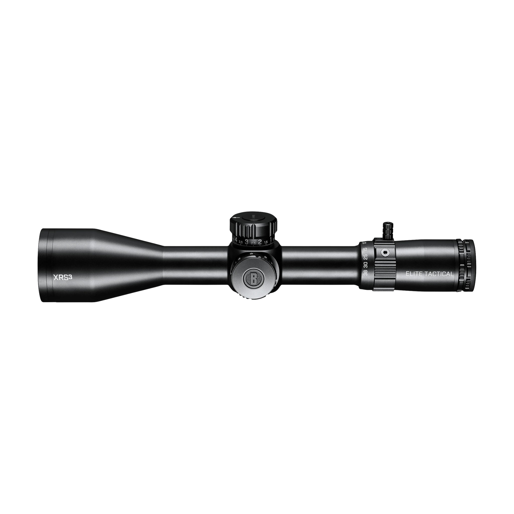 Linke Seitenansicht des Bushnell XRS3 6–36×56 G4P