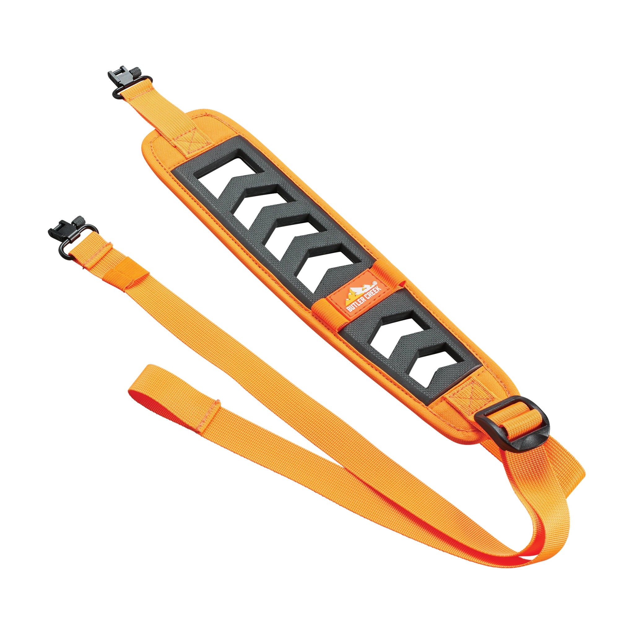 Butler Creek Featherlight Gewehrriemen in Blaze Orange mit Riemenbügeln