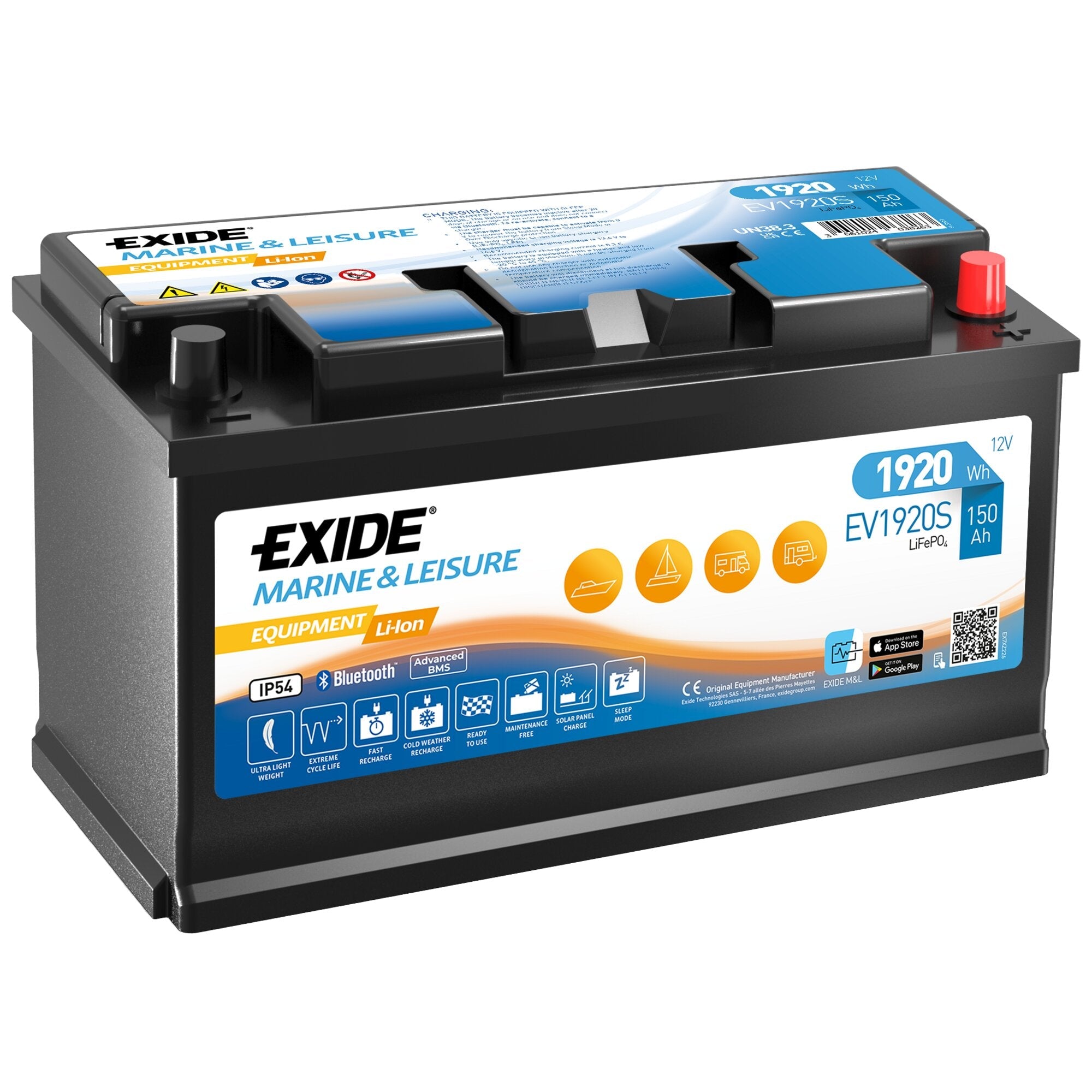 Lithium Batterie mit Heizung und Bluetooth, 150 Ah von EXIDE – Artikel FRA323861