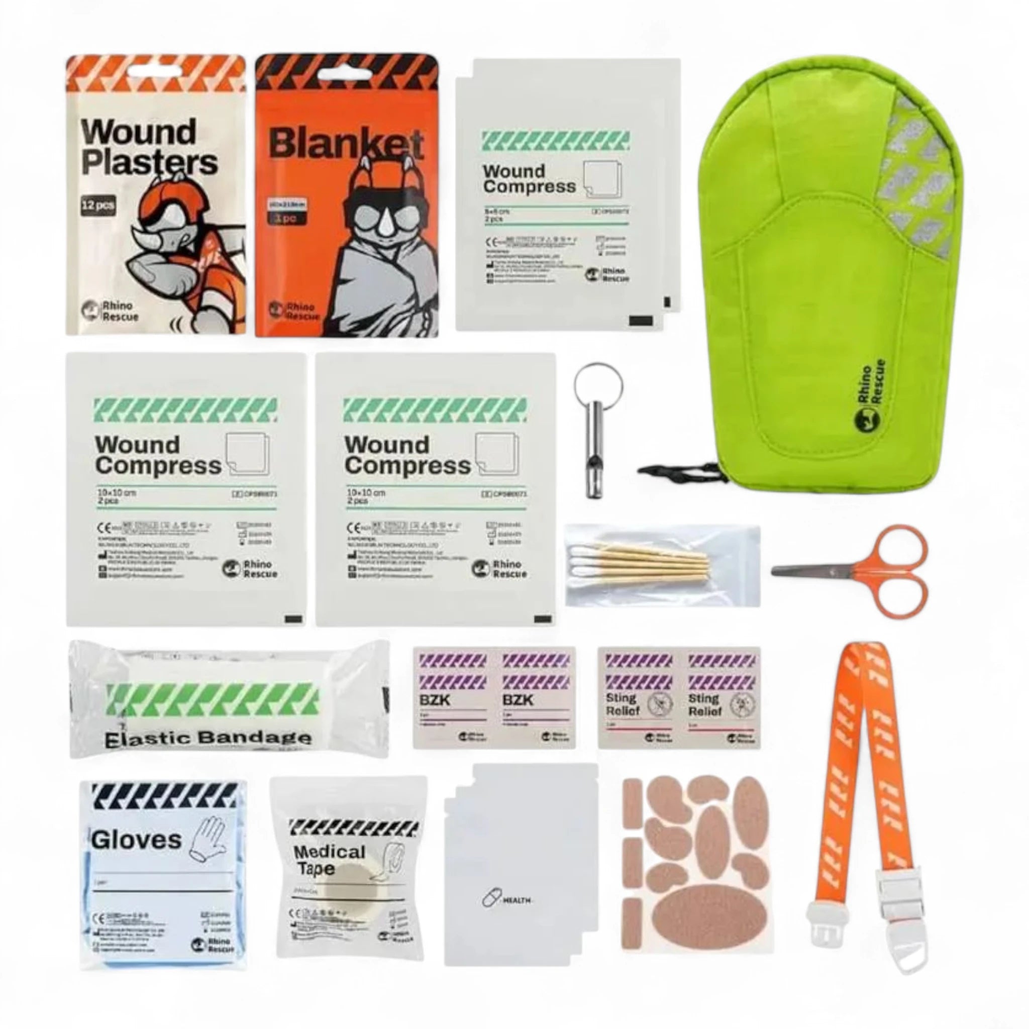 Rhino RescueRhino Rescue Outdoor Primary First Aid Standard Set - Black Raptor