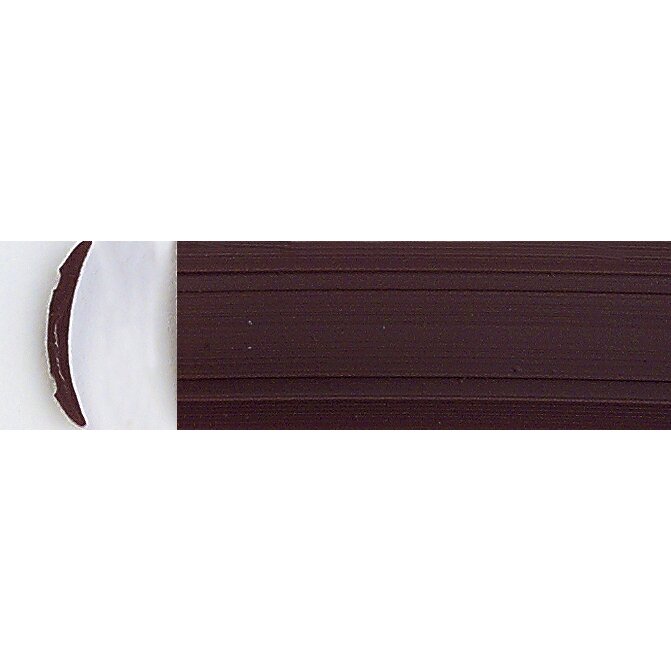 Langgestreckter dunkelbrauner Leistenfüller mit mehreren parallelen Profilrillen, flache Streifenform, Produktbreite 12 mm