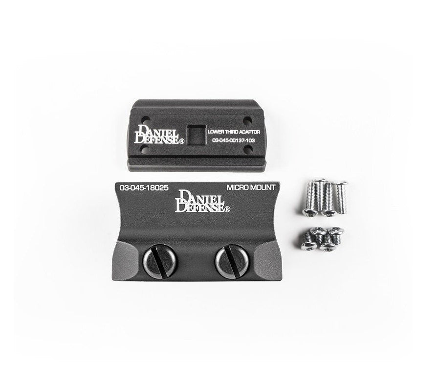 Daniel Defense Aimpoint Micro Mount 03-045-18025 – Lieferumfang mit Spacer und Befestigungsteilen