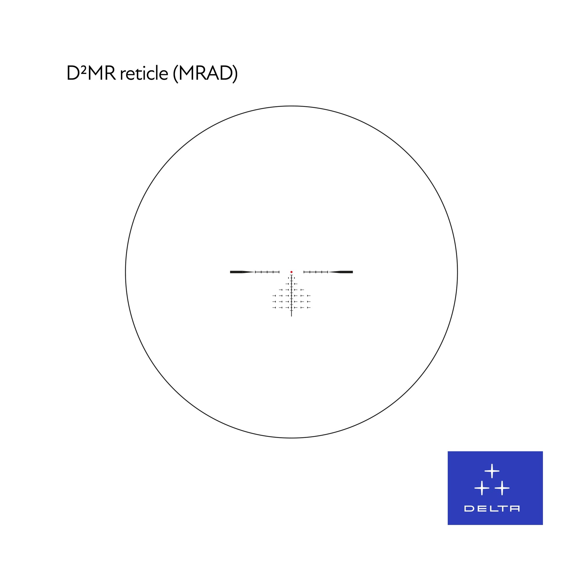 Delta Optical Hornet 1–6×24 SFP – D²MR-Absehenzeichnung