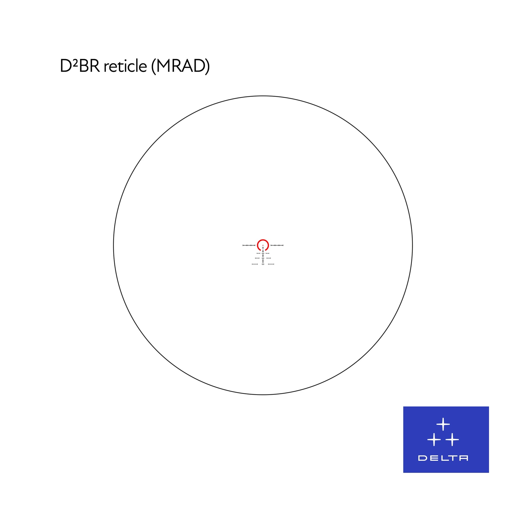 Delta Optical Hornet 1–6×24 SFP – D²BR-Absehenzeichnung