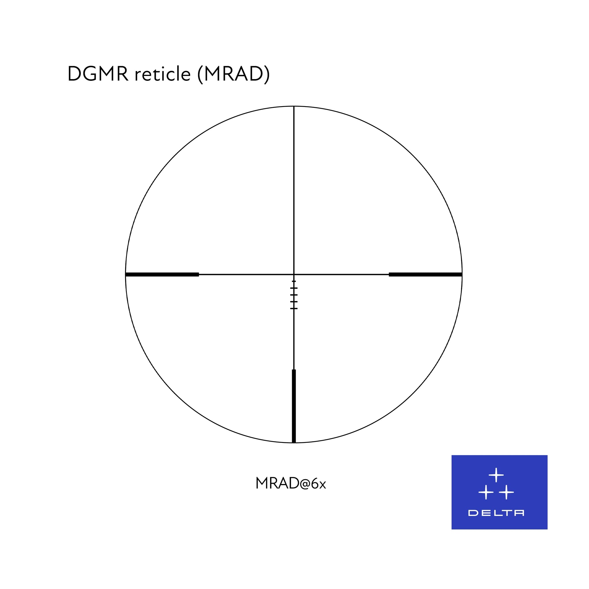 Delta Optical Stryker HD 1–6×24 SFP – DGMR-Absehenzeichnung