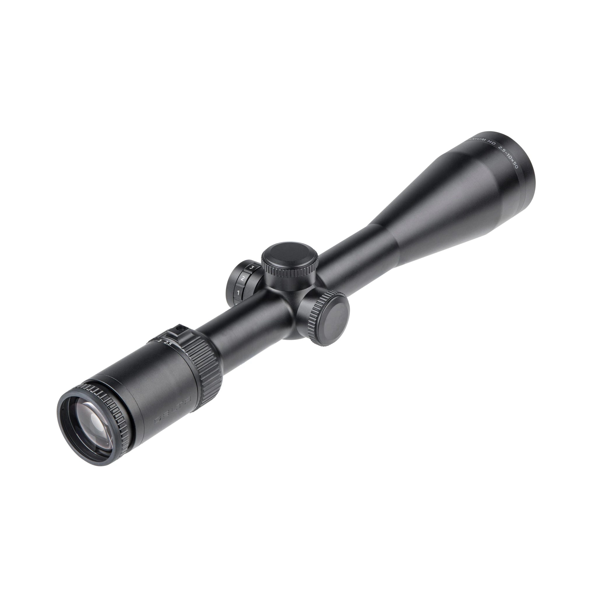 Delta Optical Titanium HD 2,5–10×50 – Produktansicht von der Okularseite