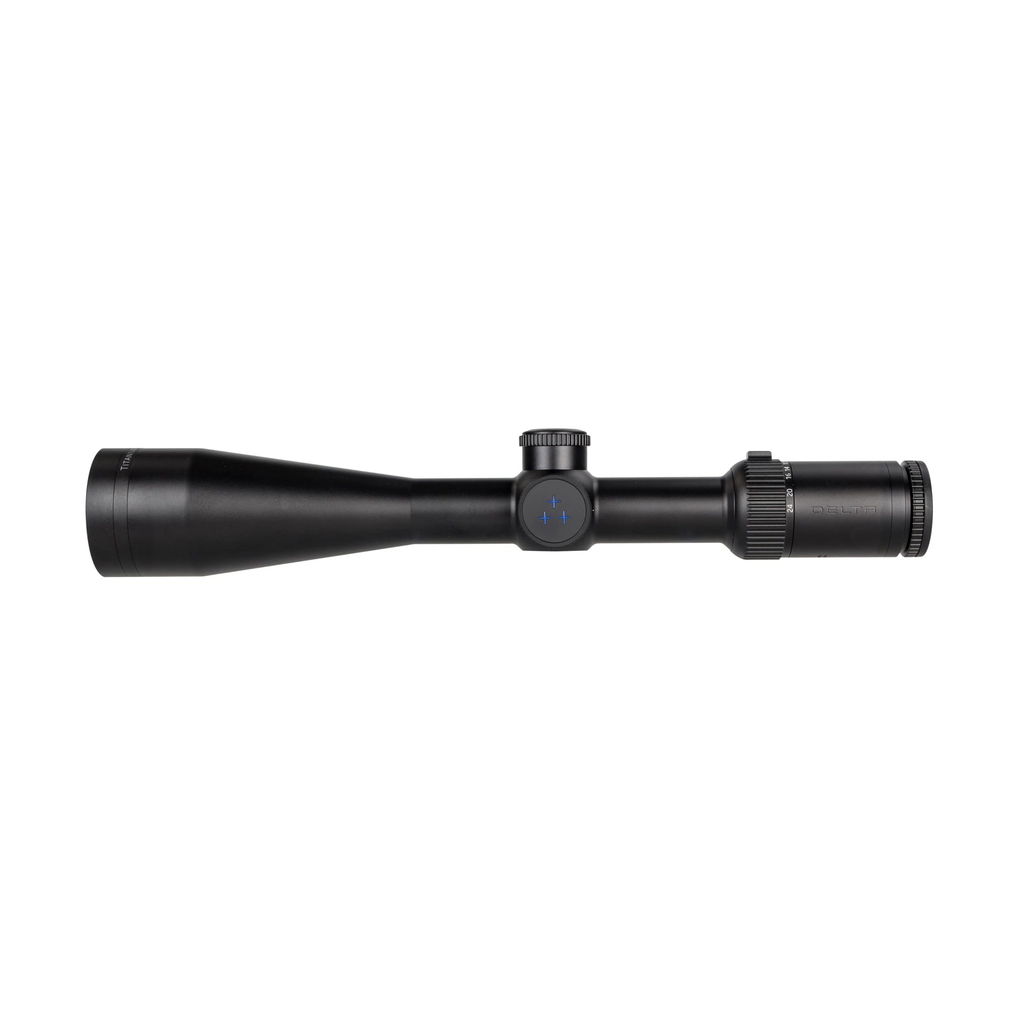 Delta Optical Titanium HD 4–24×50 mit Standardtürmen – seitliche Produktansicht