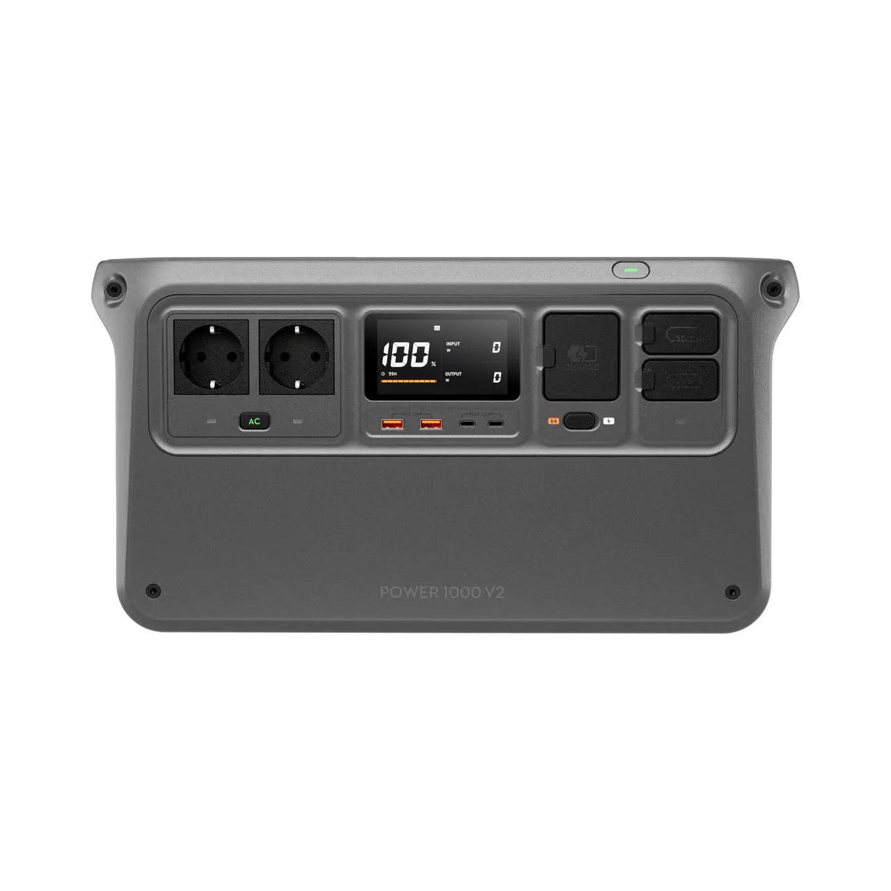 DJI Power 1000 V2 Frontansicht mit AC-, USB- und SDC-Anschlüssen