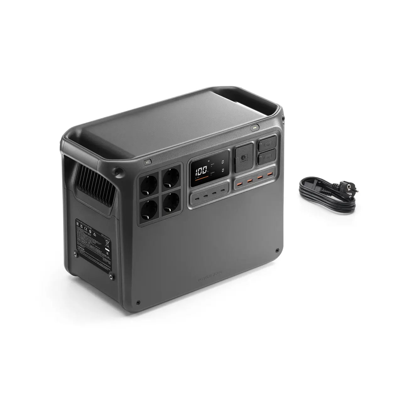 DJI Power 2000 Powerstation mit mitgeliefertem Netzkabel