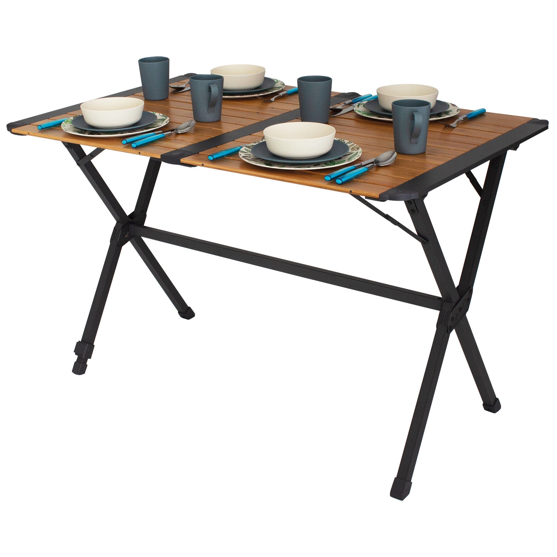 Bambus Rolltisch Chambery, 80 cm
