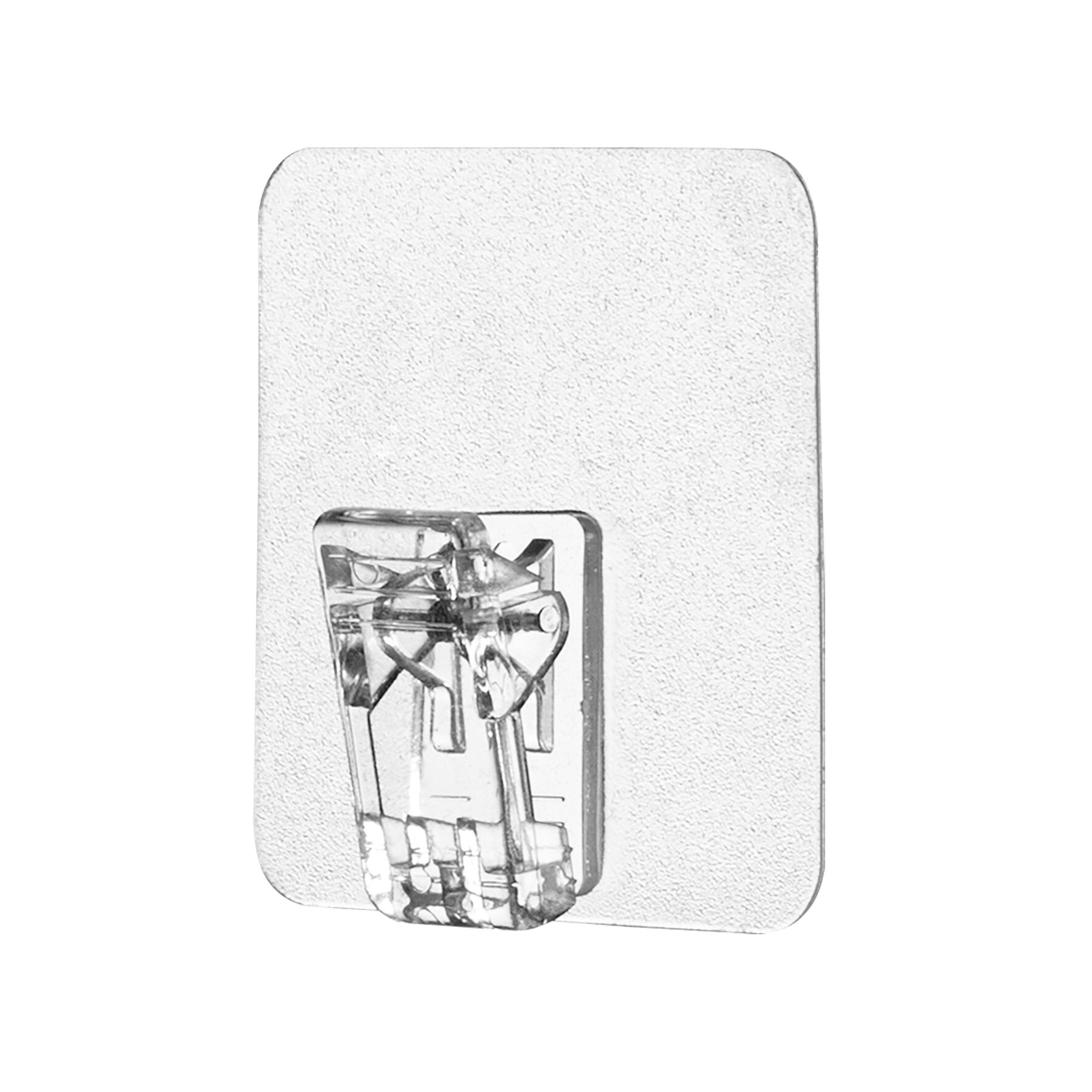Blisterverpackung des Magische Haken Clip Mini mit mehreren kleinen Metallclips im schmalen Kunststoffgehäuse vor hellgrauem Hintergrund