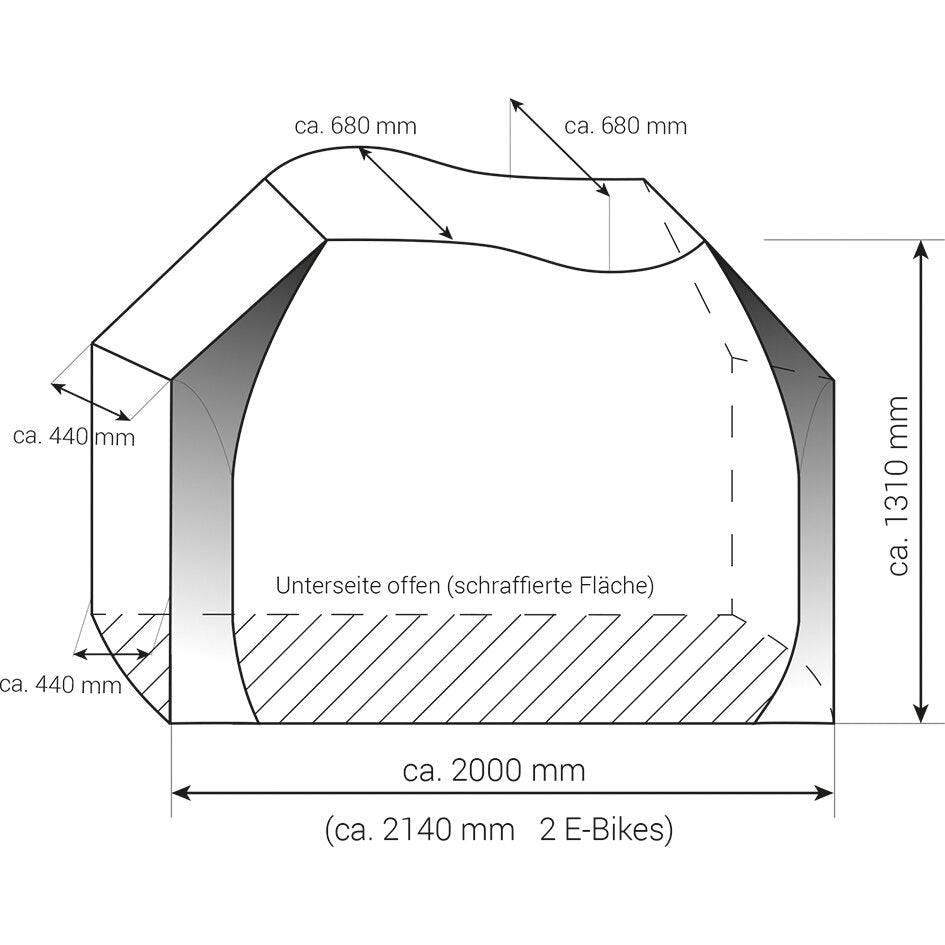 Fahrradschutzhülle Universal Zwoo, 2 Fahrräder